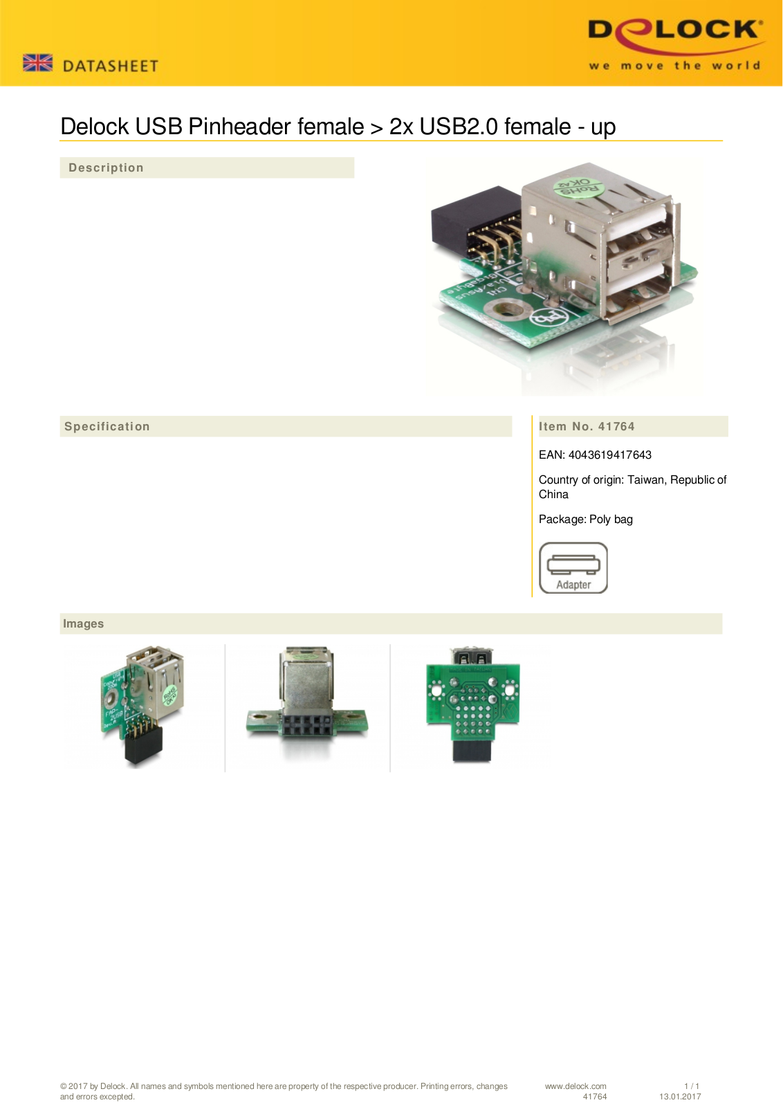 DeLOCK DVI-VGA Kabel 3m User Manual