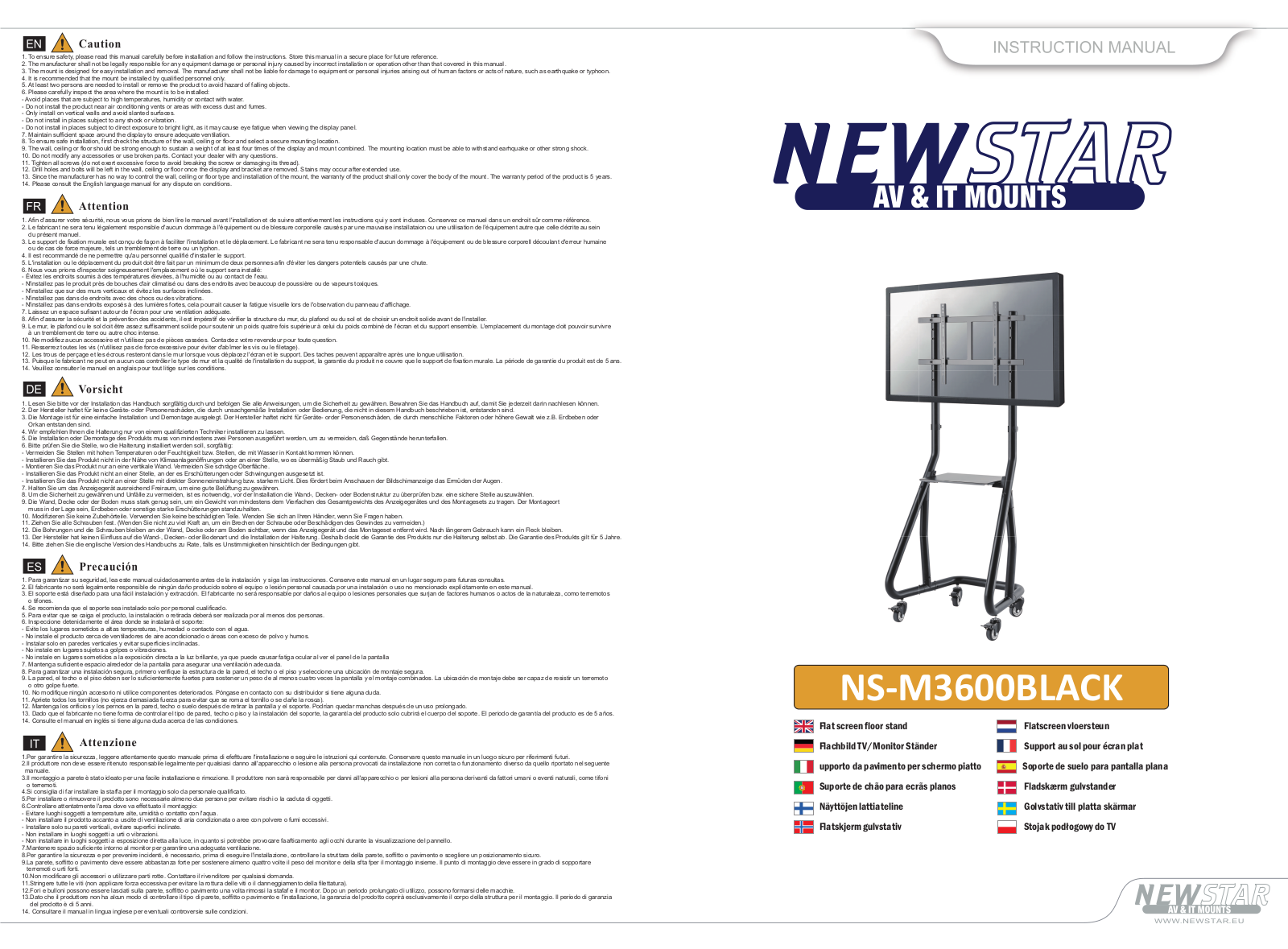 Newstar NS-M3600BLACK User Manual