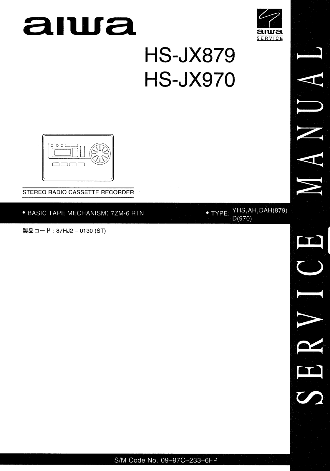 Aiwa HS-JX879, HS- JX970 Service Manual