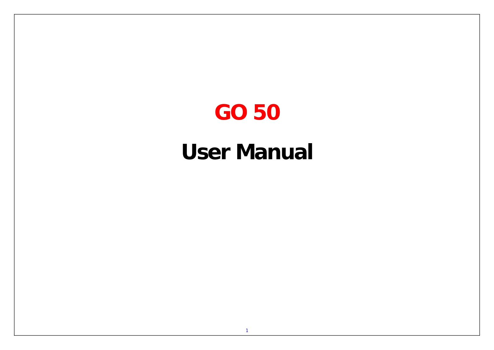 DDM GO50 Users Manual