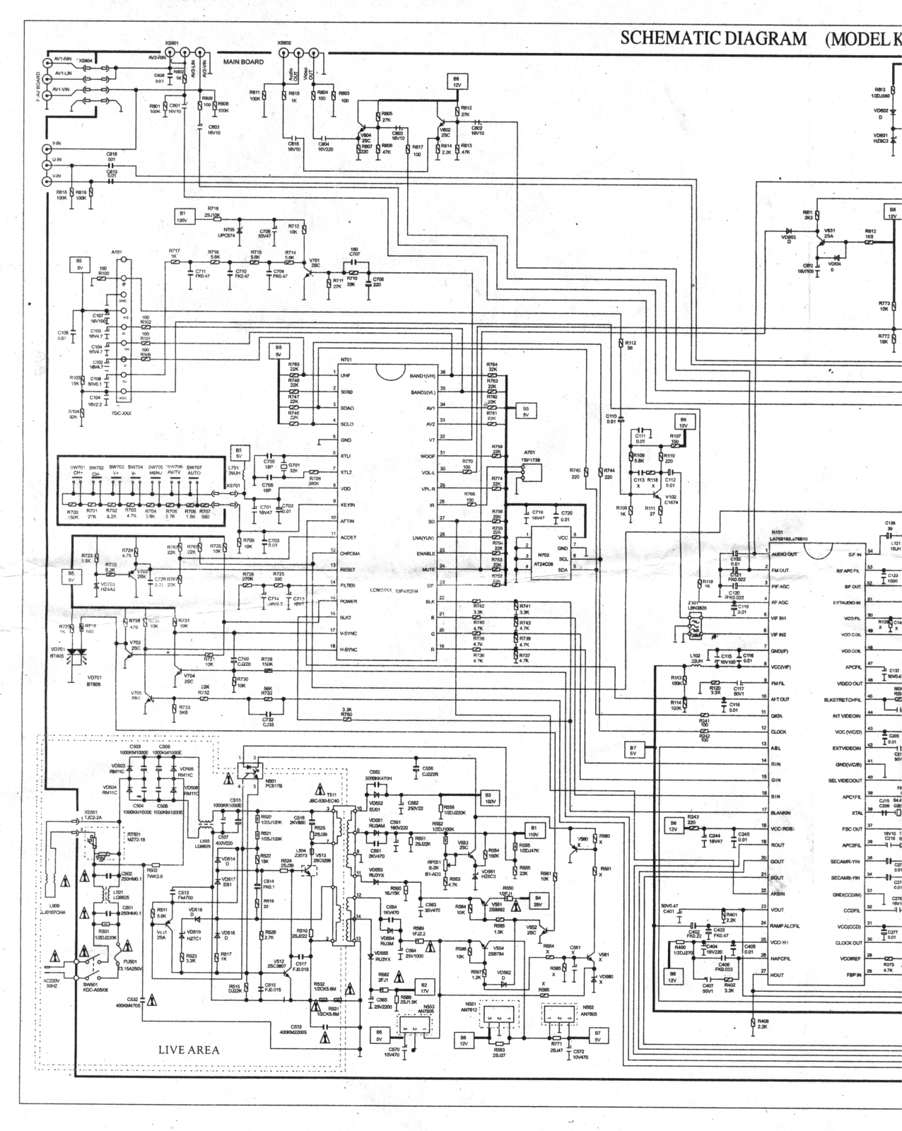 GoldStar KLX-218X Schematic