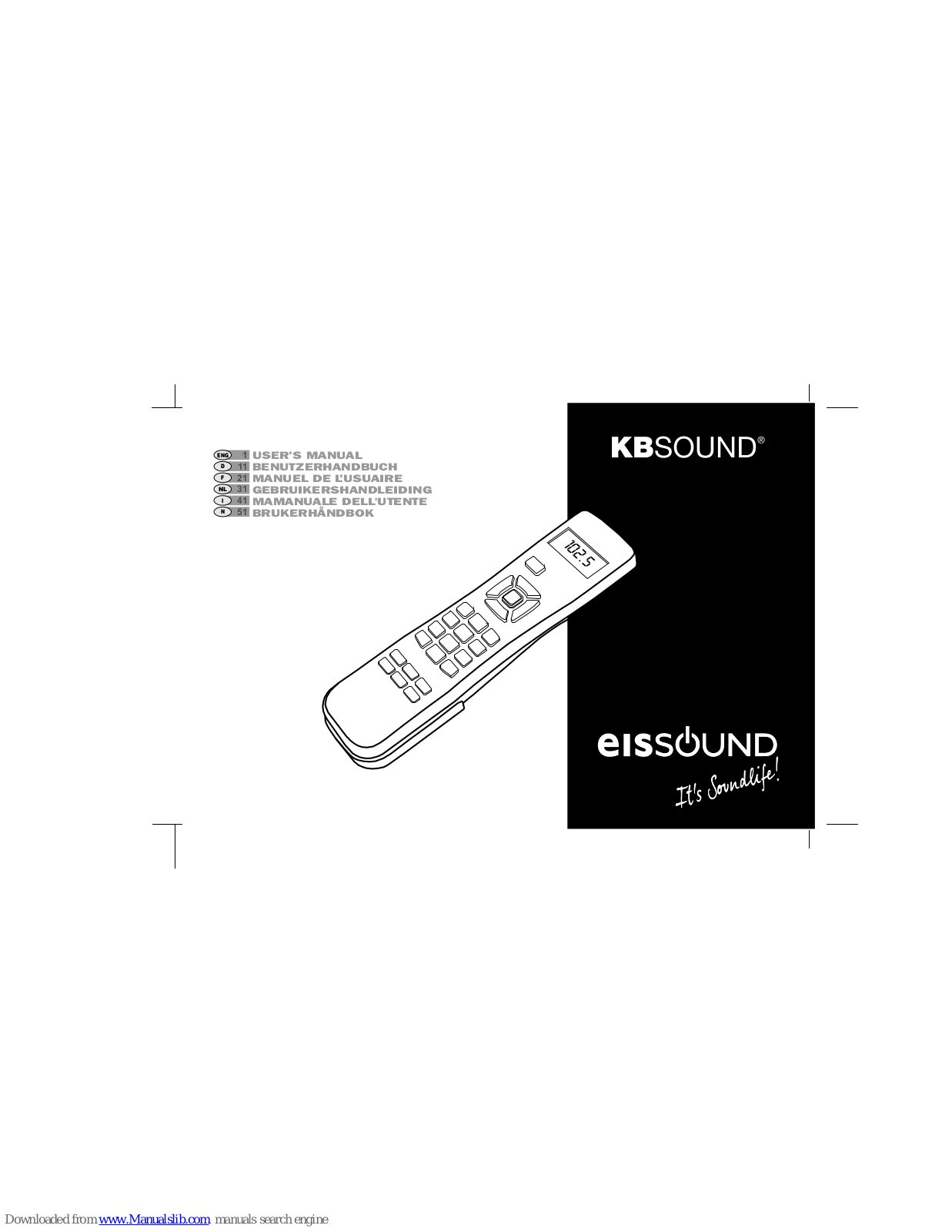 EisSound KBSOUND 42696, KBSOUND 42699, KBSOUND 4269B, kbsound select User Manual