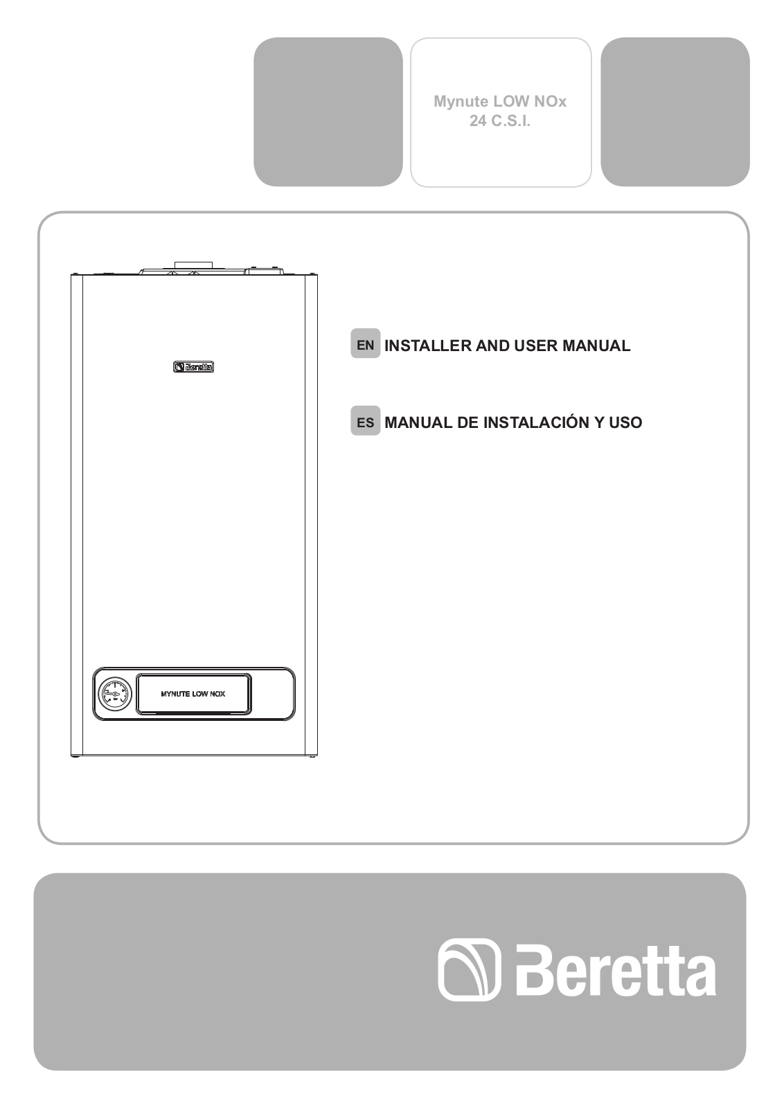 Beretta Mynute LOW NOx 24 C.S.I. Installer And User Manual