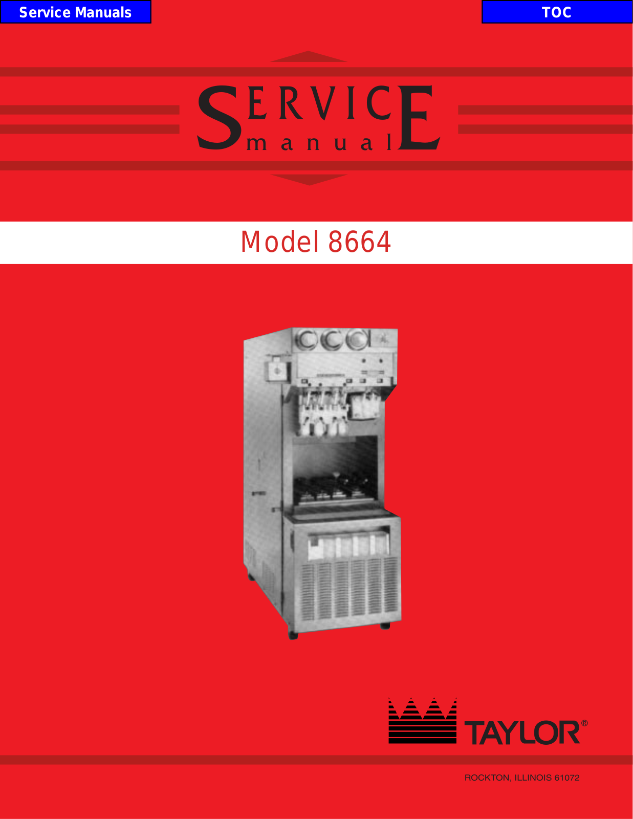 Taylor 8664 Service Manual