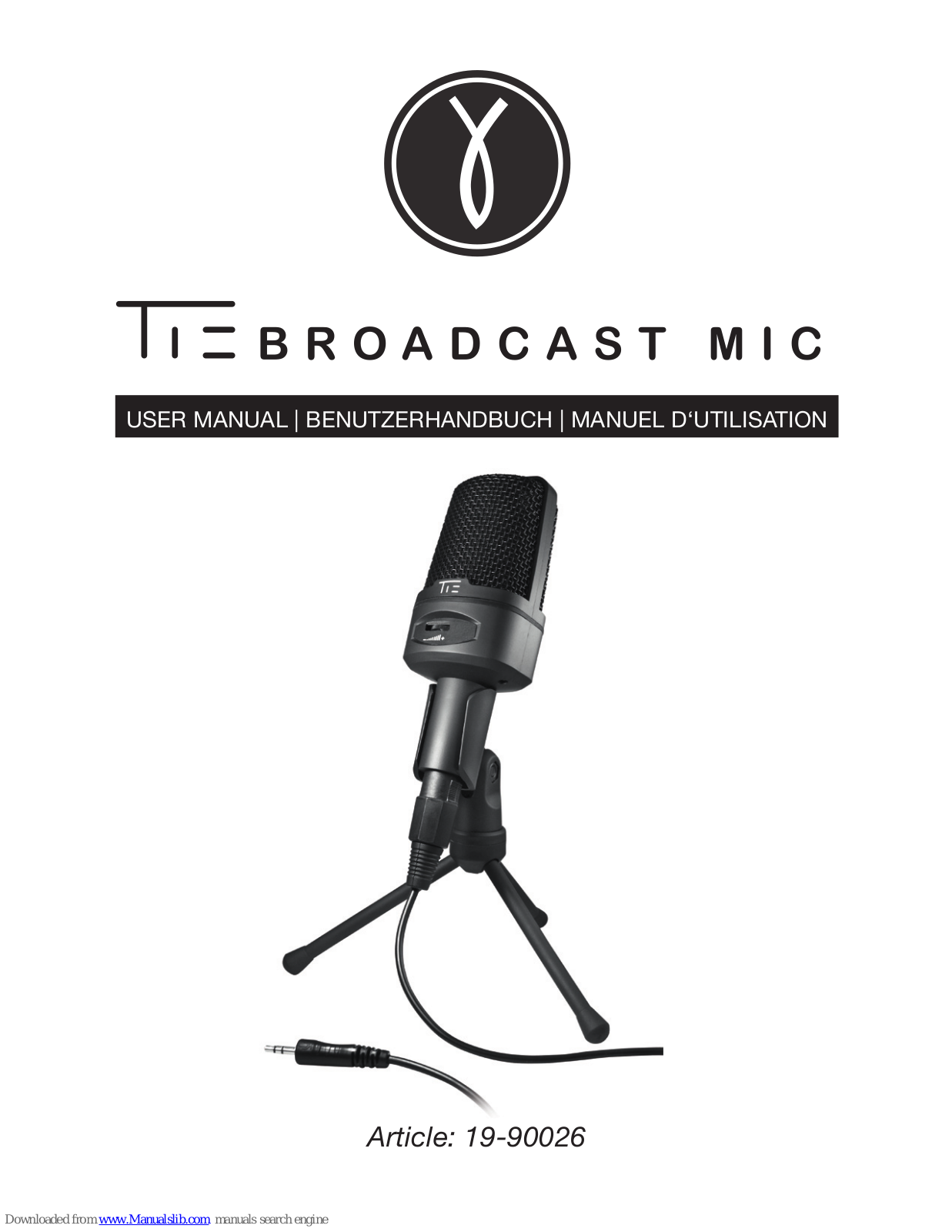 TIE Broadcast Mic User Manual