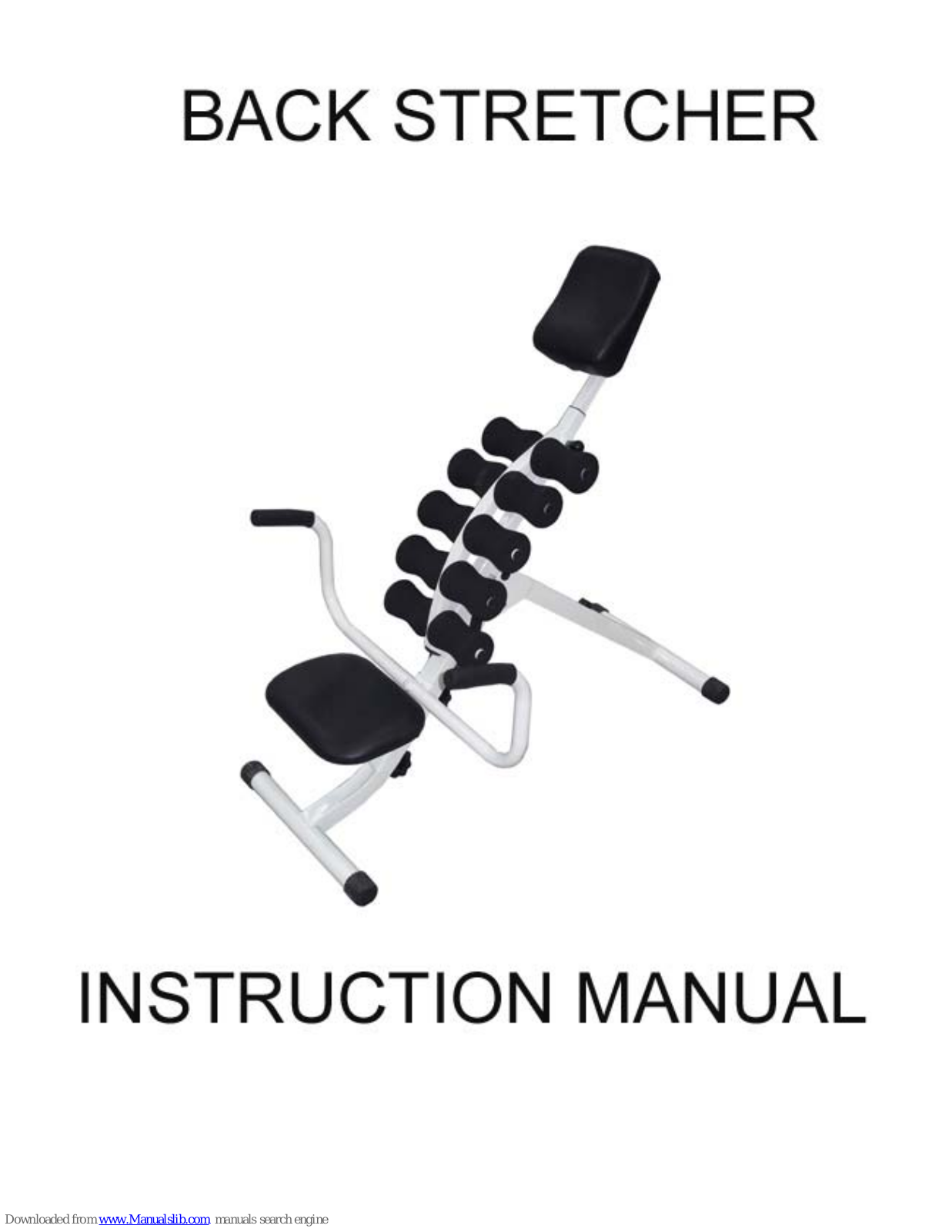 Sharper Image Back Stretcher Instruction Manual