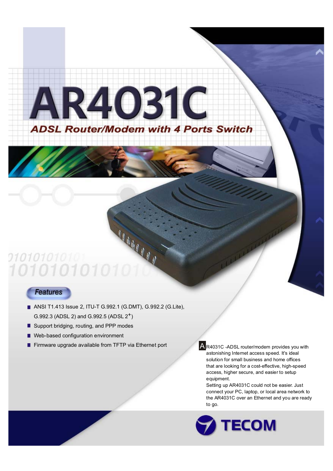 Tecom AR4031C User Manual