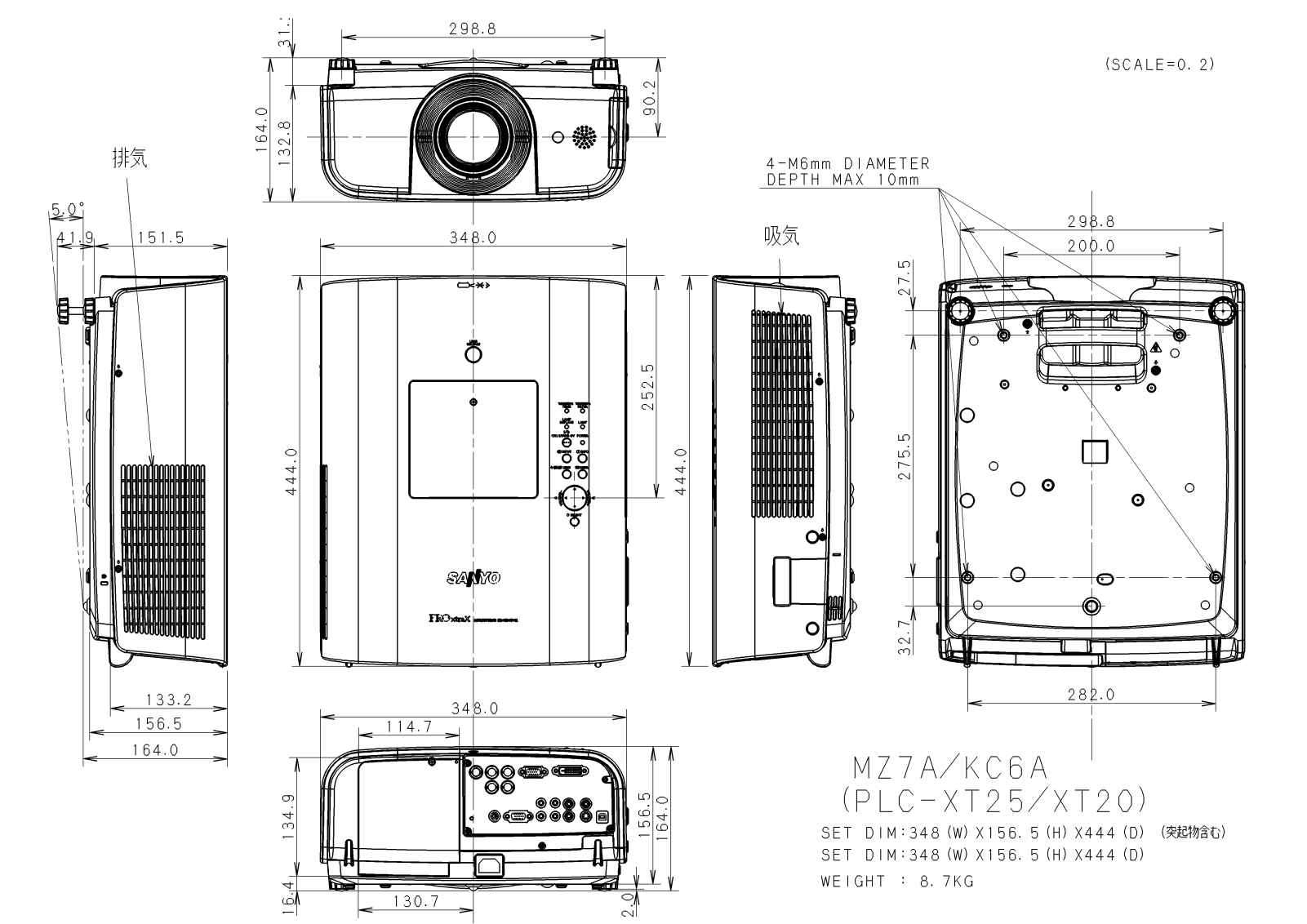 Sanyo PLC-XT20, PLC-XT25, MZ7A-KC6A User Manual