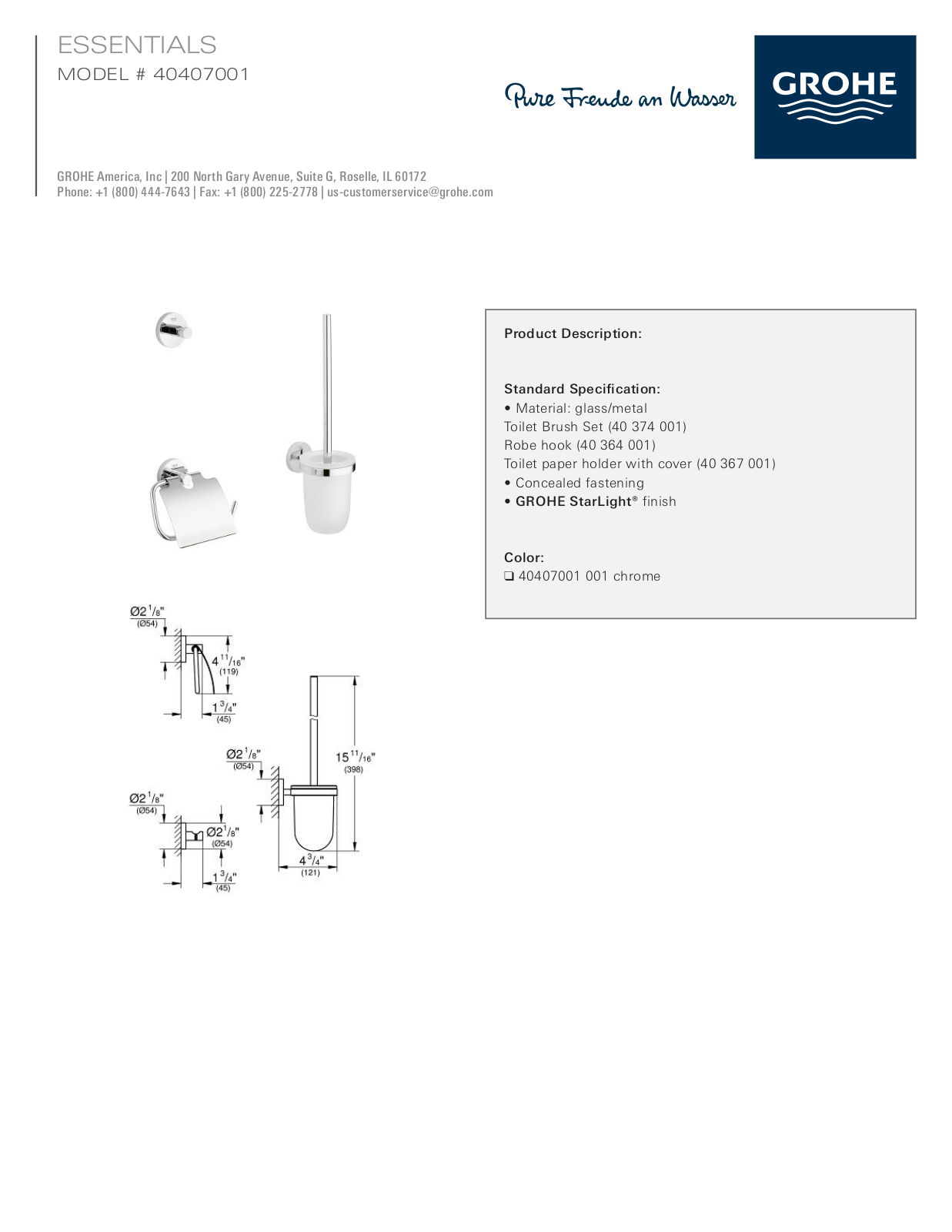 GROHE GRH5260 Specifications - ManualMachine.com