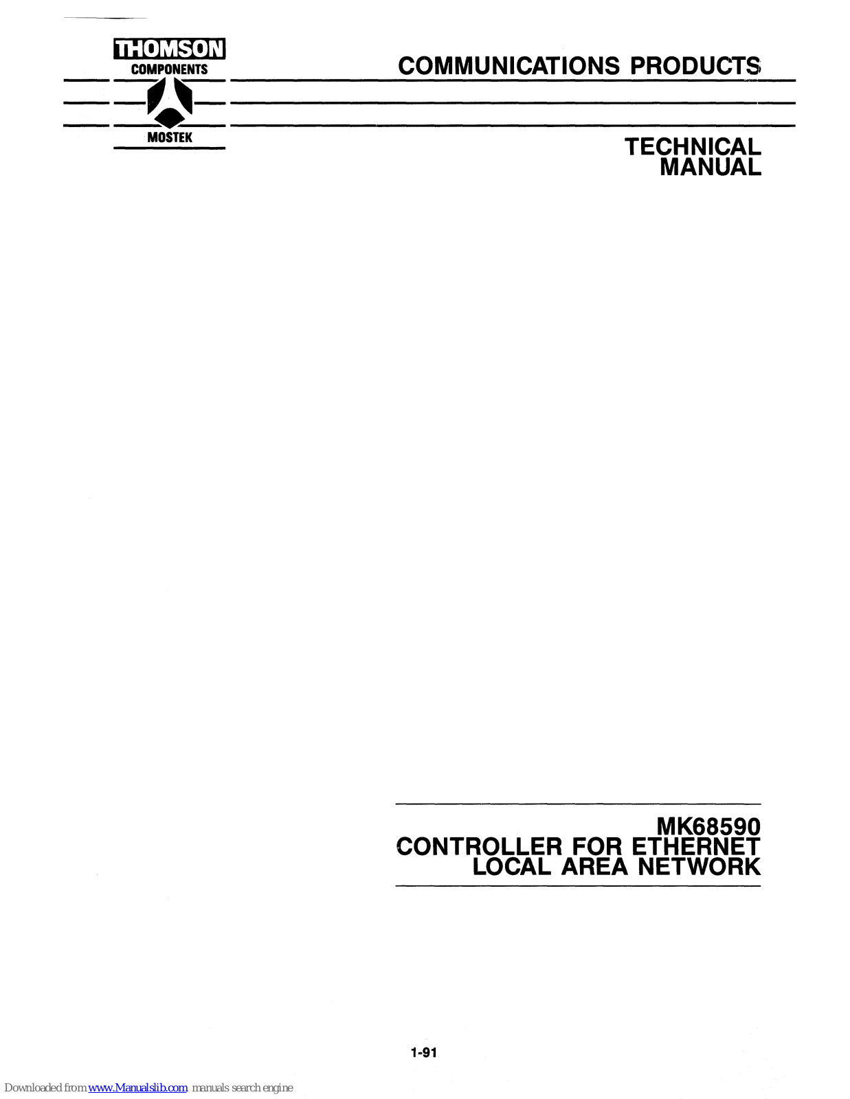 THOMSON MK68590 Technical Manual - ManualMachine.com
