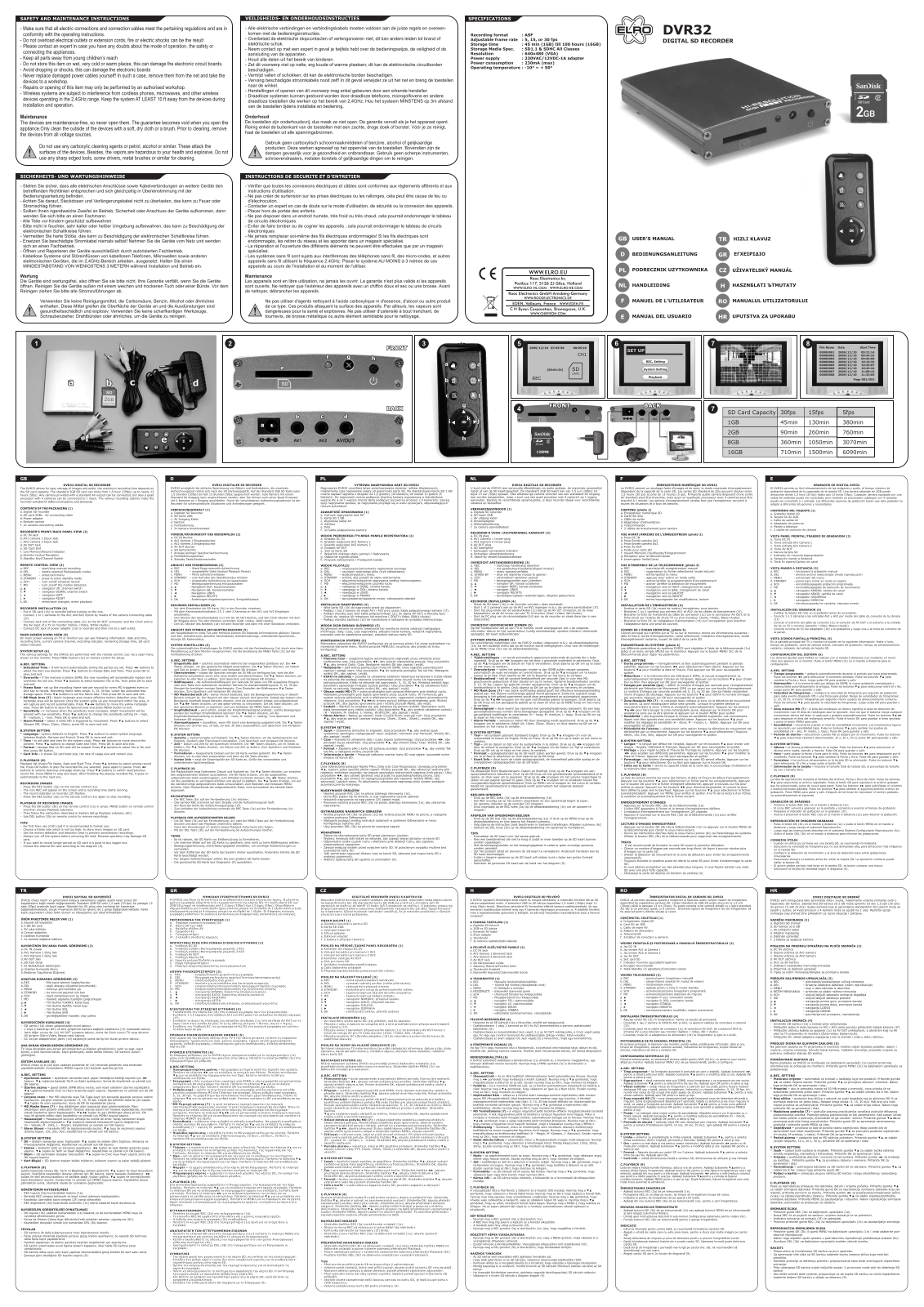 ELRO DVR32 User guide