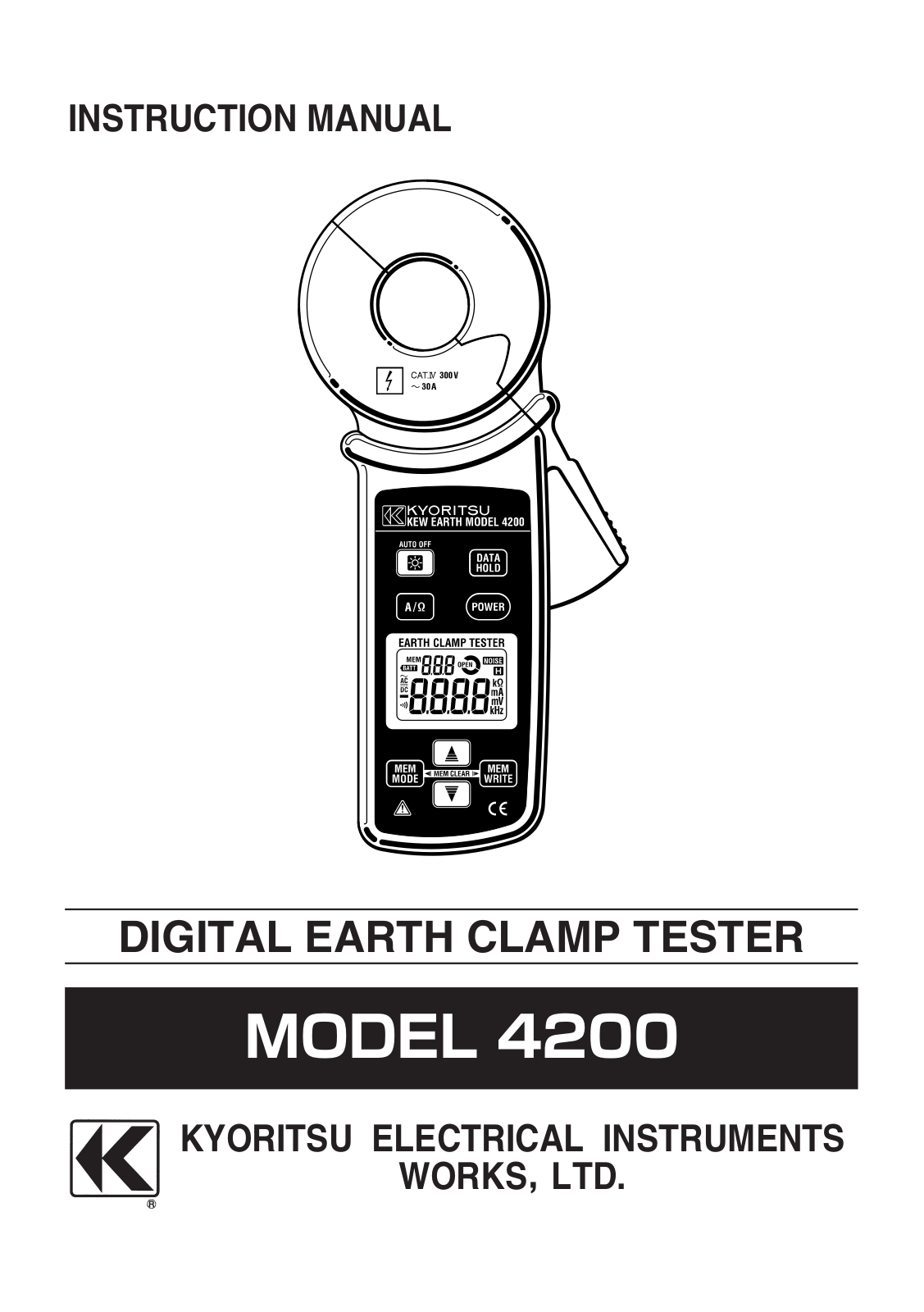 Kyoritsu KEW 4200 User guide