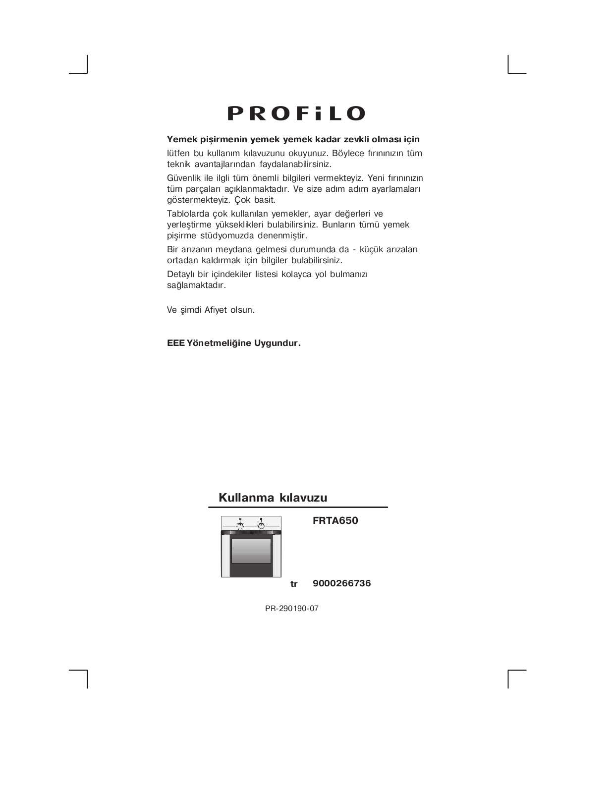 Profilo FRTA650 User Manual - ManualMachine.com