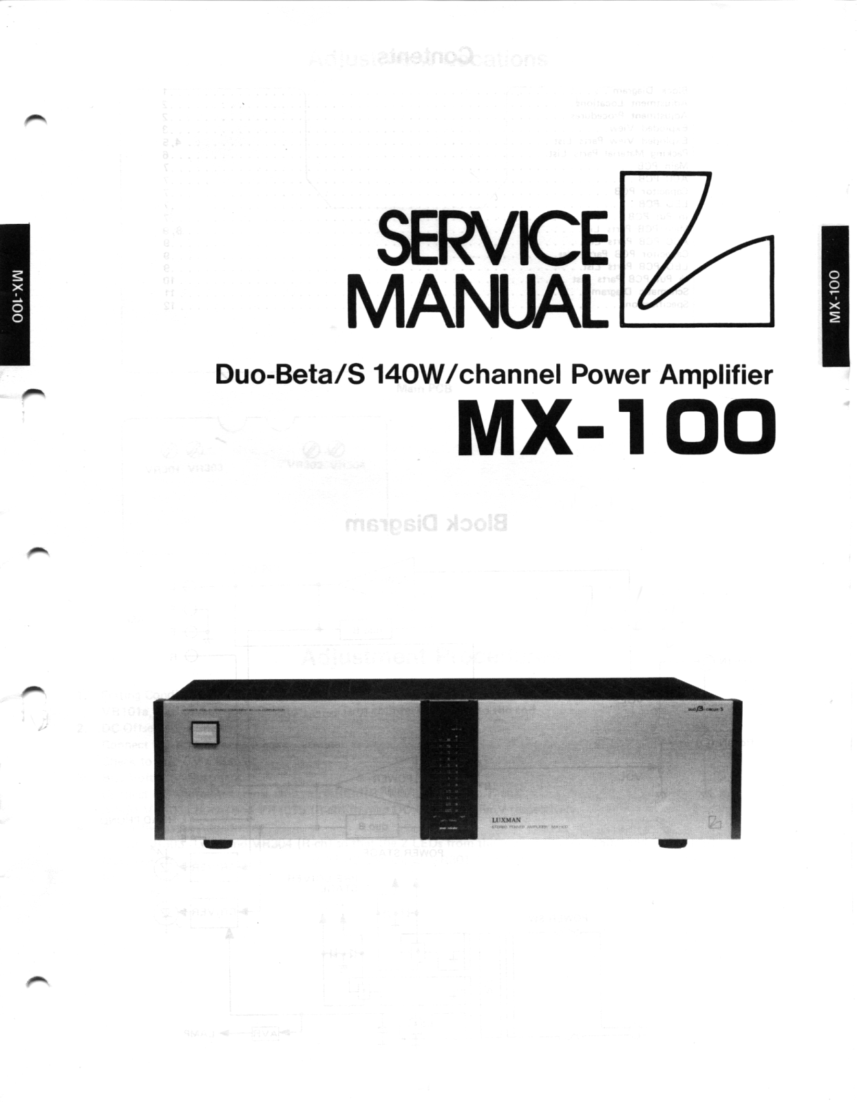 Luxman MX-100 Service manual