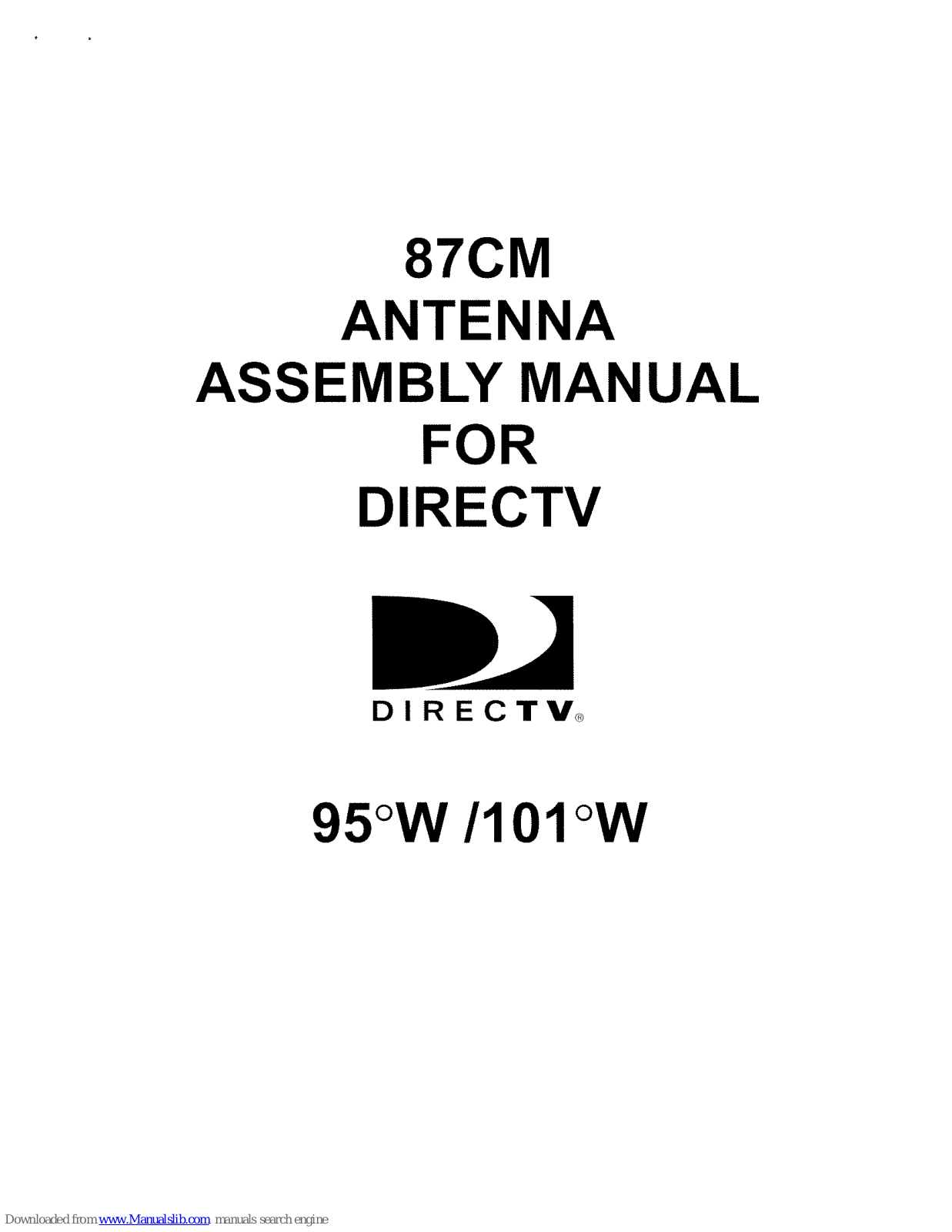 DirecTV 95 W, 101 W Assembly Manual