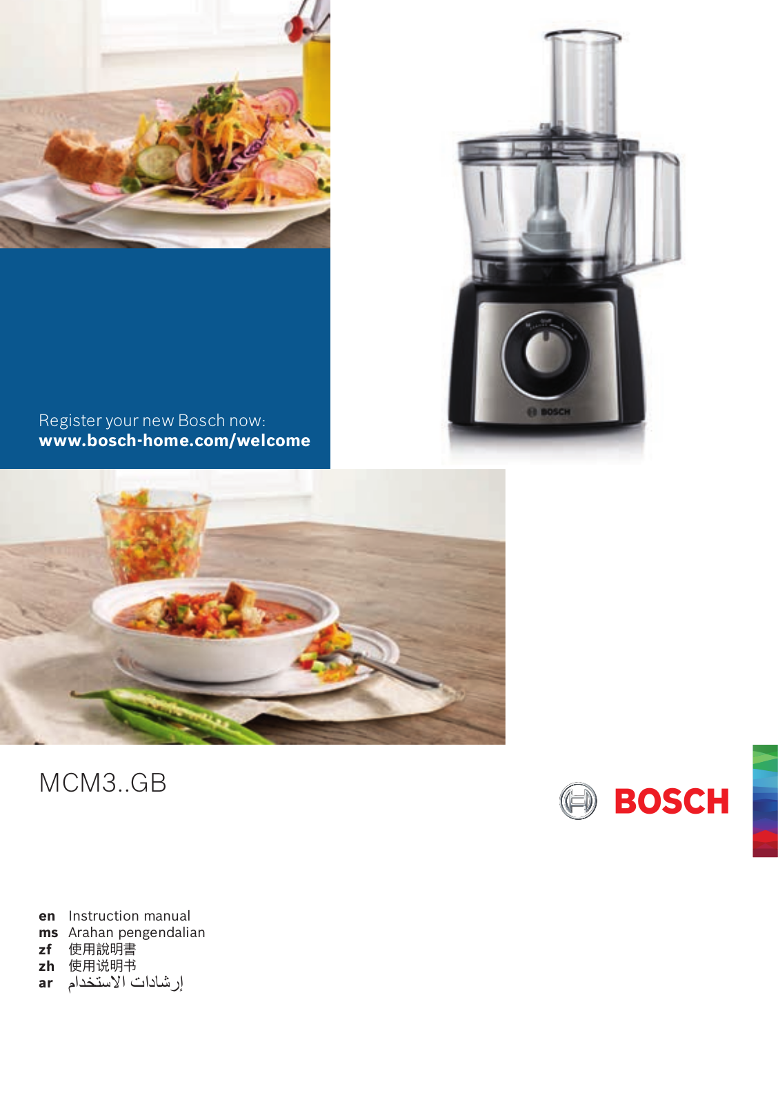 Bosch MCM3500MGB, MCM3301BGB, MCM3100WGB, MCM3501MGB Instruction manual