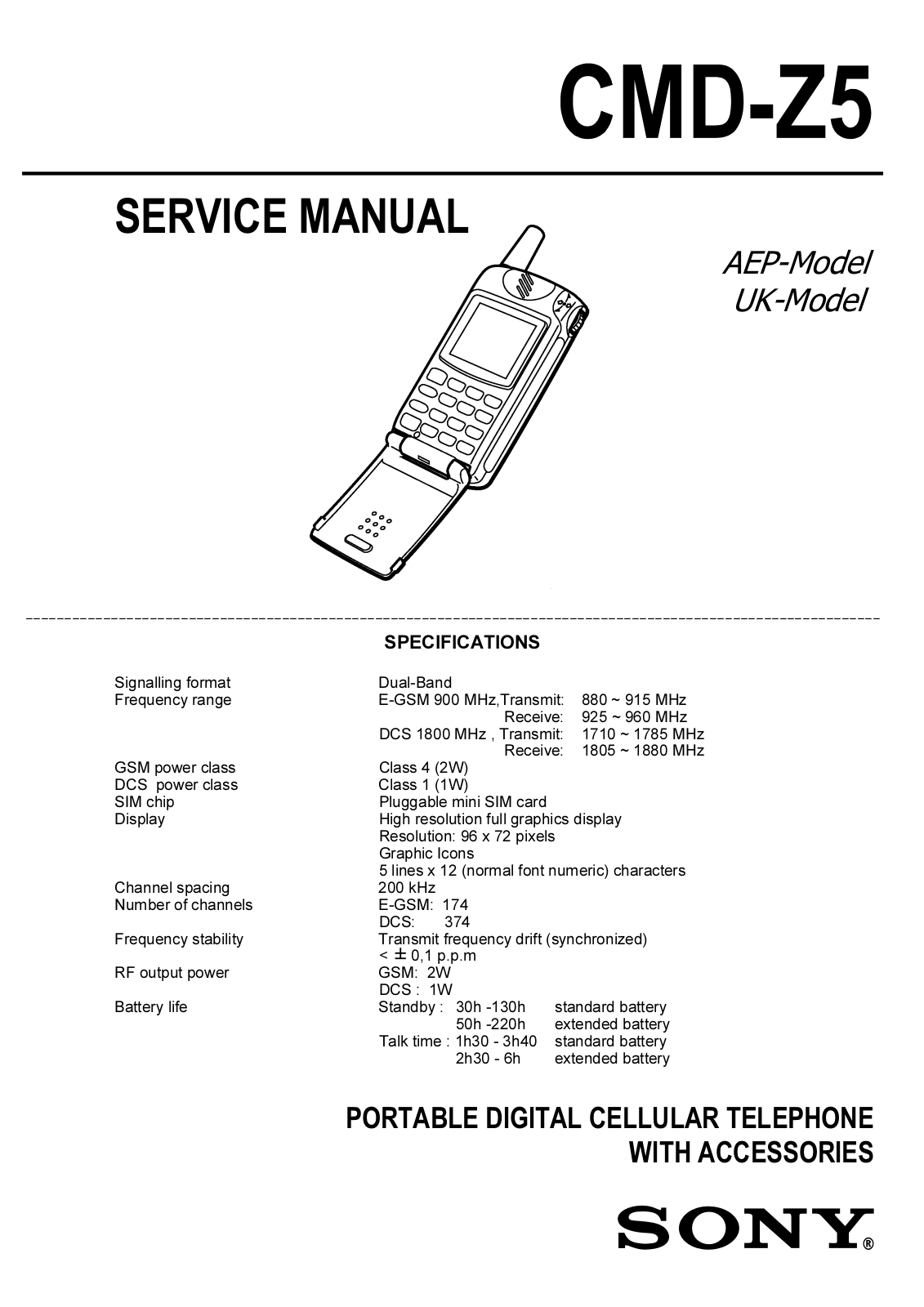 SONY CMD-Z5 SERVICE MANUAL