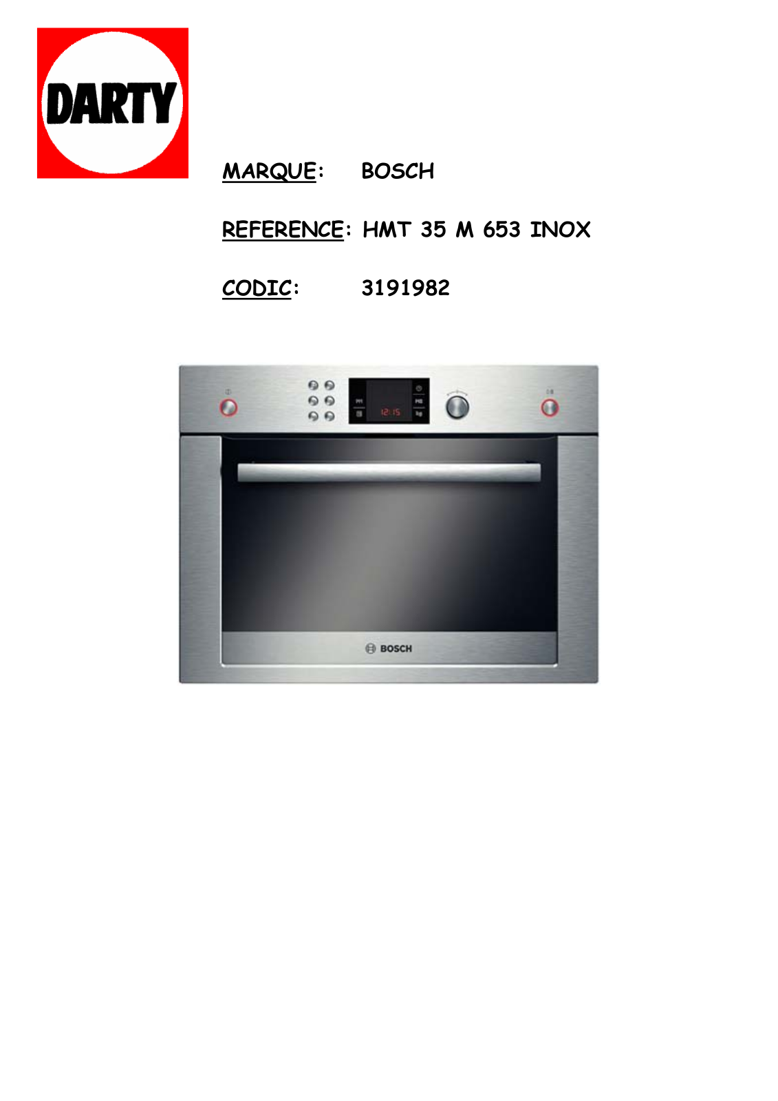 BOSCH HMT 53 User Manual