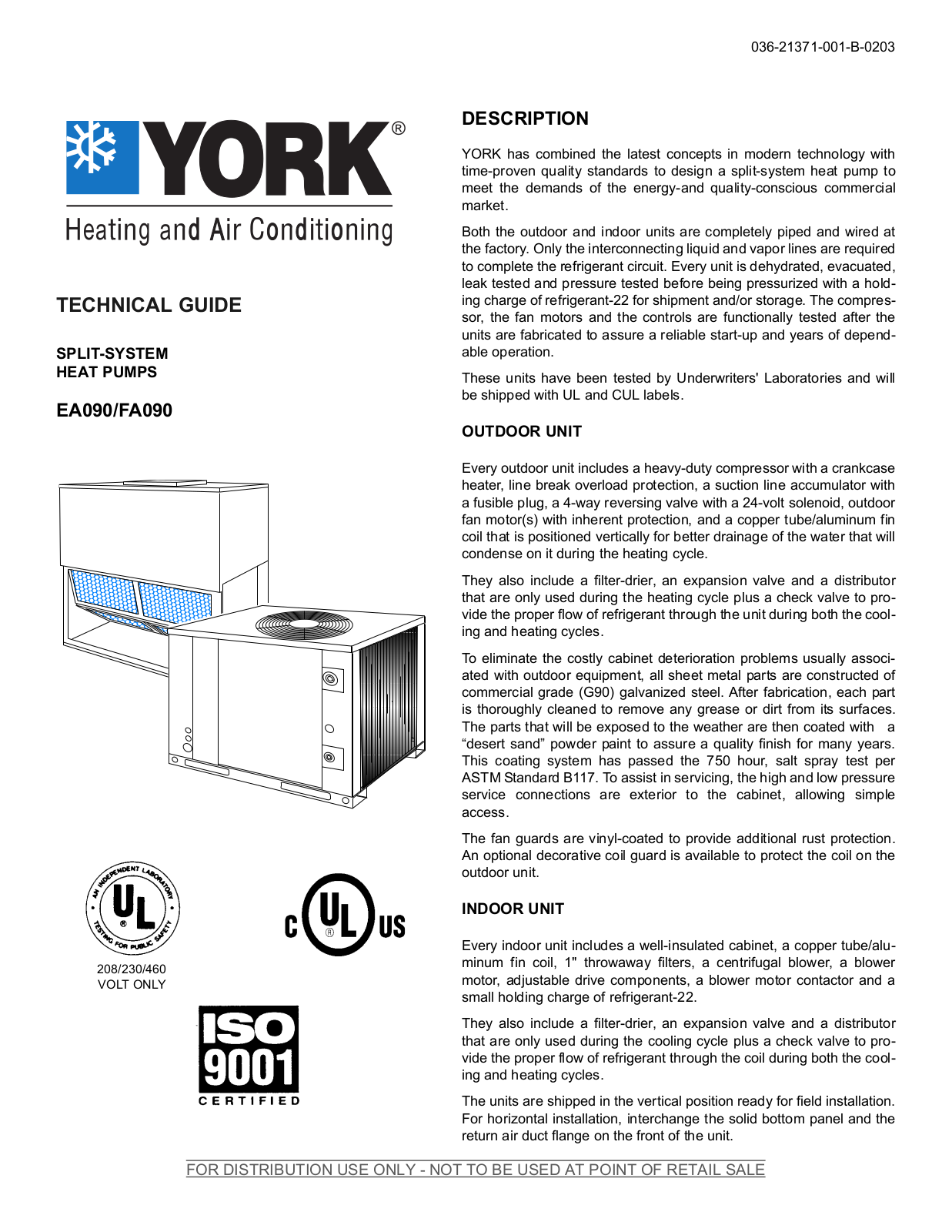 York EA090, FA090 Technical Manual - ManualMachine.com