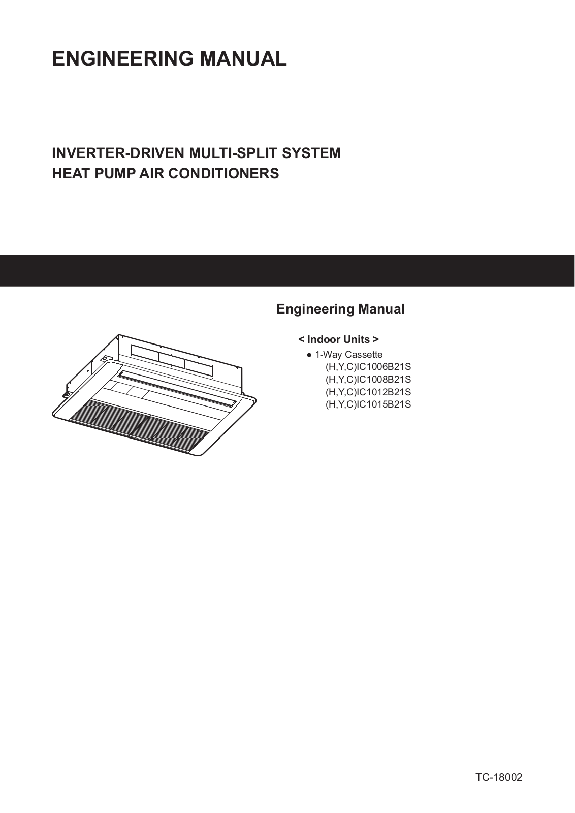 Johnson Controls YIC1006B21S, YIC1008B21S, CIC1006B21S, HIC1008B21S, CIC1008B21S Engineering Manual