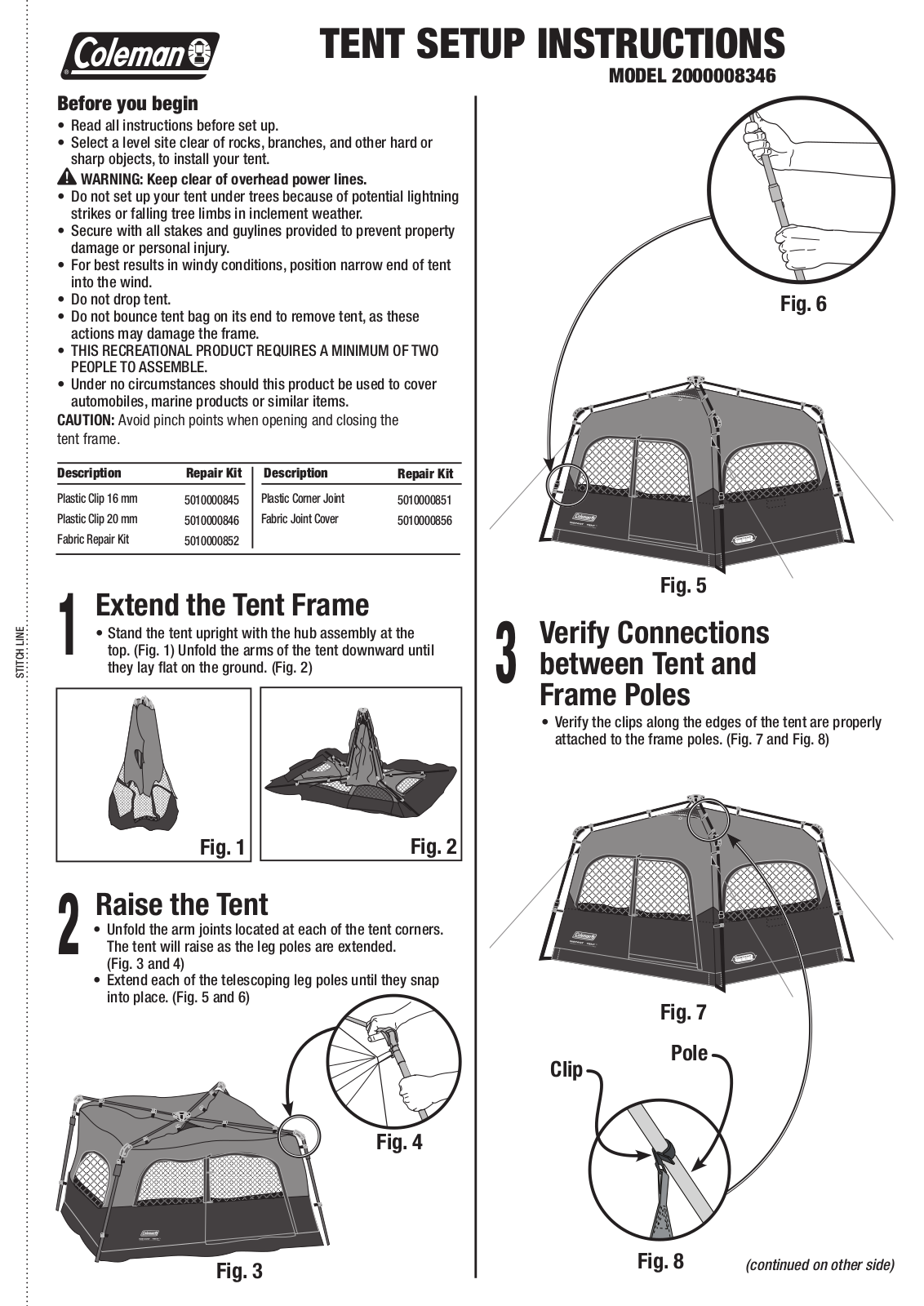 Coleman 2000008346 User Manual