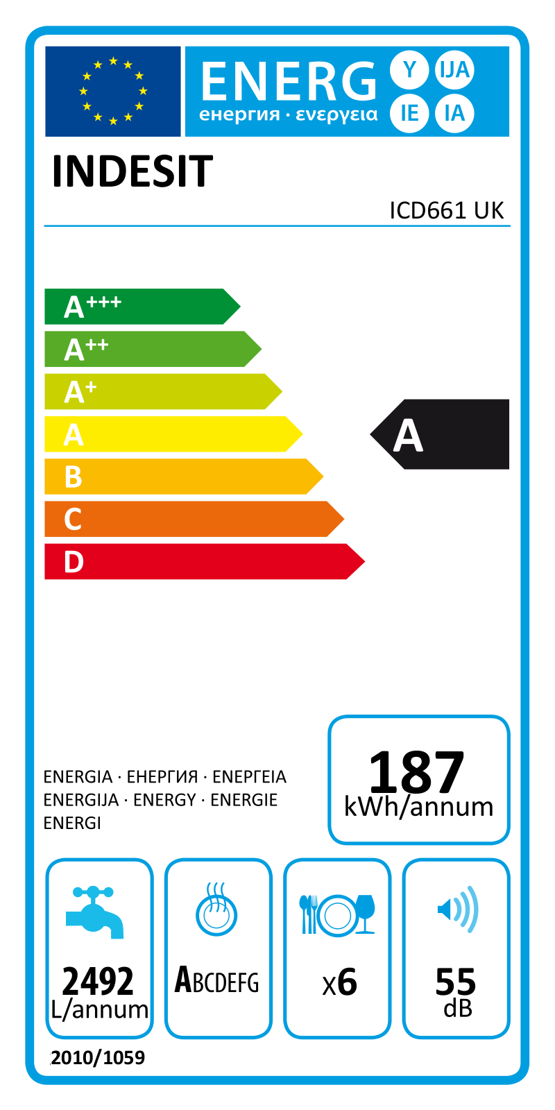 Indesit ICD661 UK Instruction manual