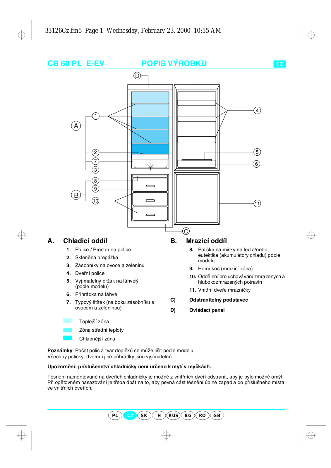 Whirlpool ARZ863 User Manual