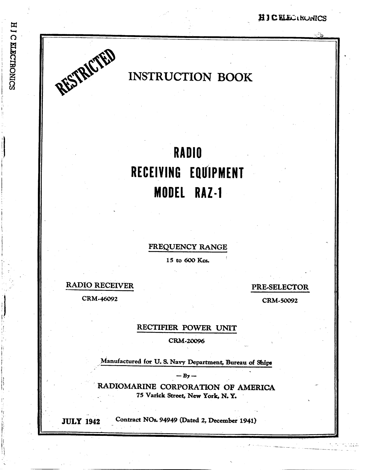 Military Surplus rigs RAZ-1 User guide - ManualMachine.com