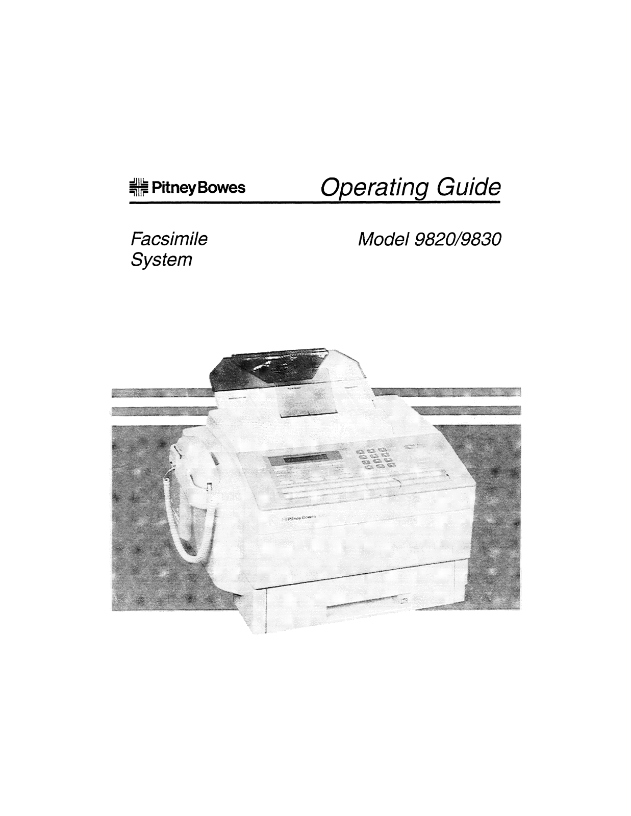 Pitney Bowes 9830 Operating Guide