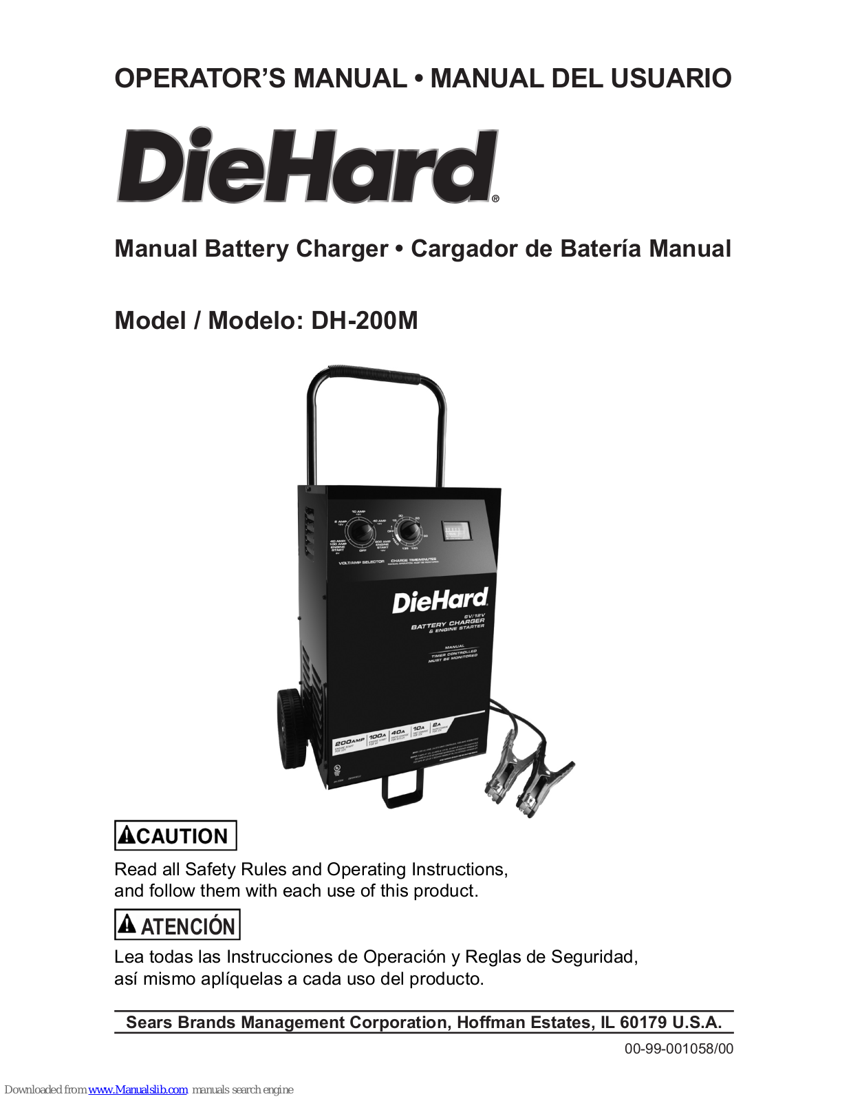 DieHard DH-200M Operator's Manual