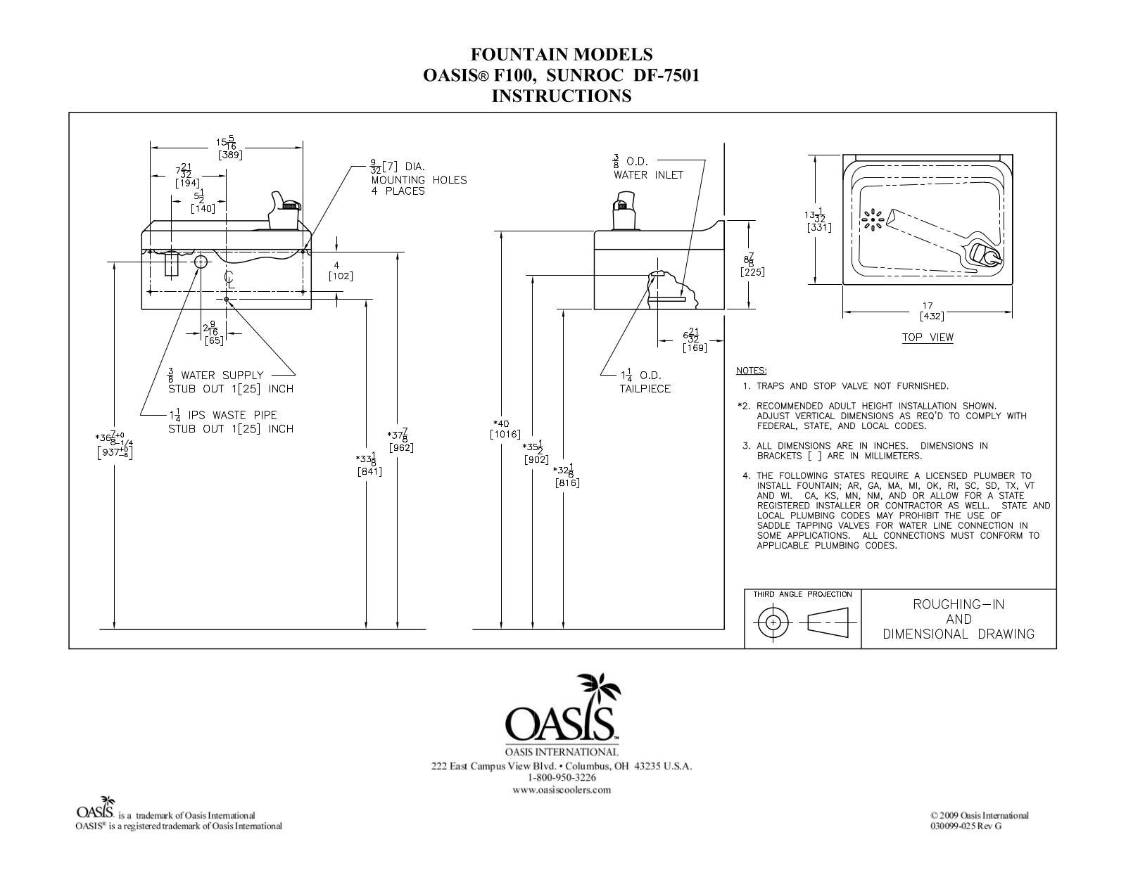 Oasis F100 Owner’s Manual