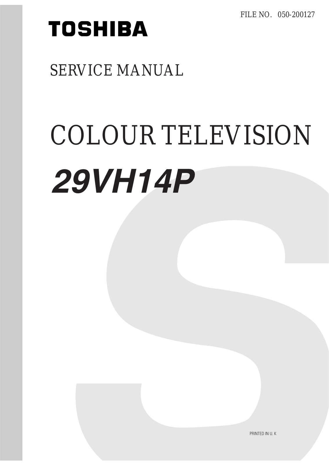 Toshiba 29VH14PCD Schematic