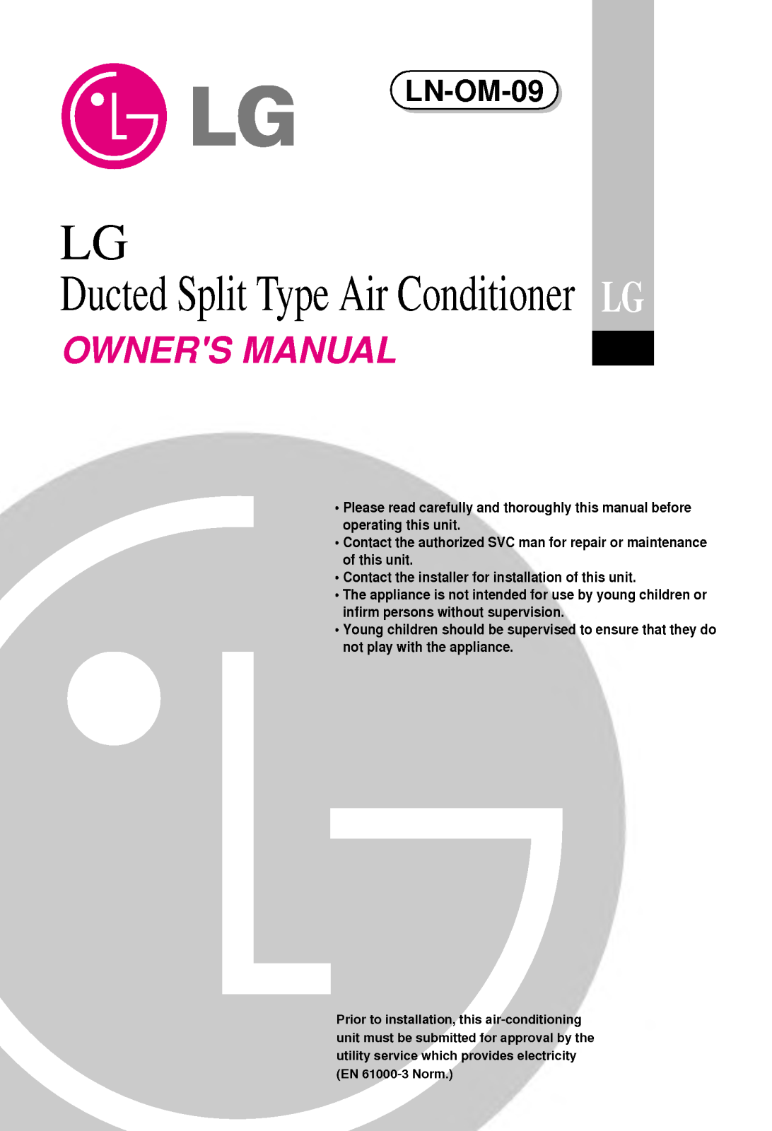 LG LN-0480CC, LN-0580CC User Manual