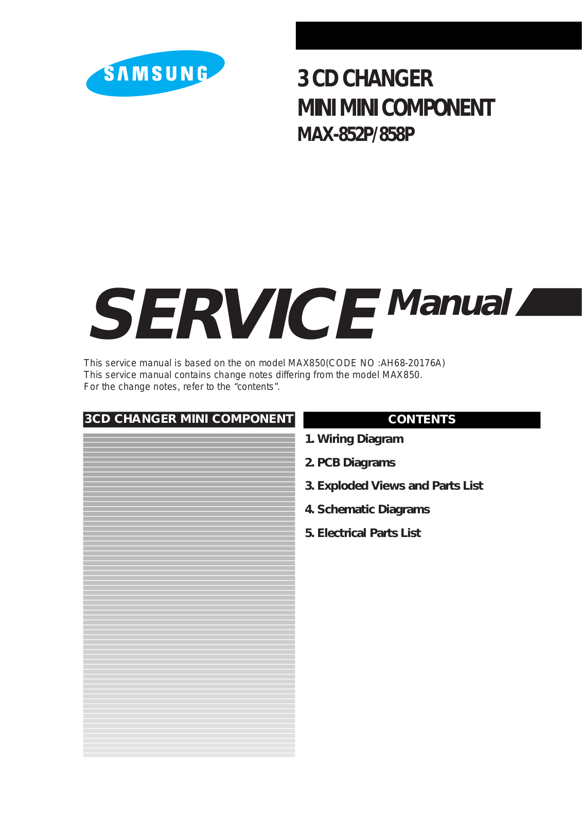 SAMSUNG MAX852PTC Service Manual