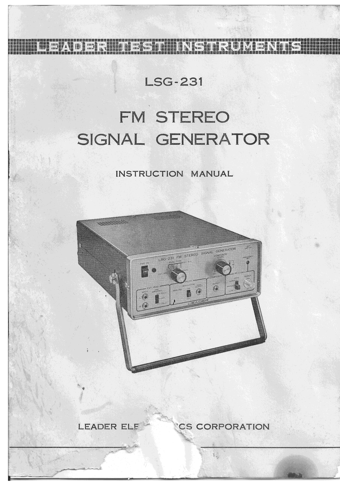 Leader LSG-231 Service manual