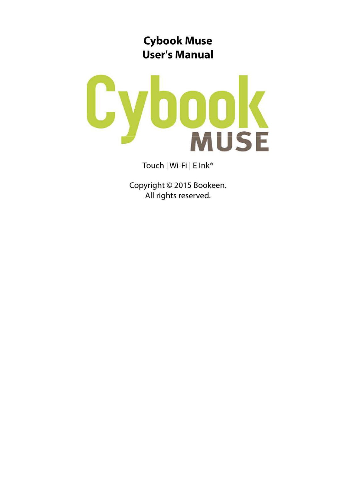 BOOKEEN CYBME1X Users Manual