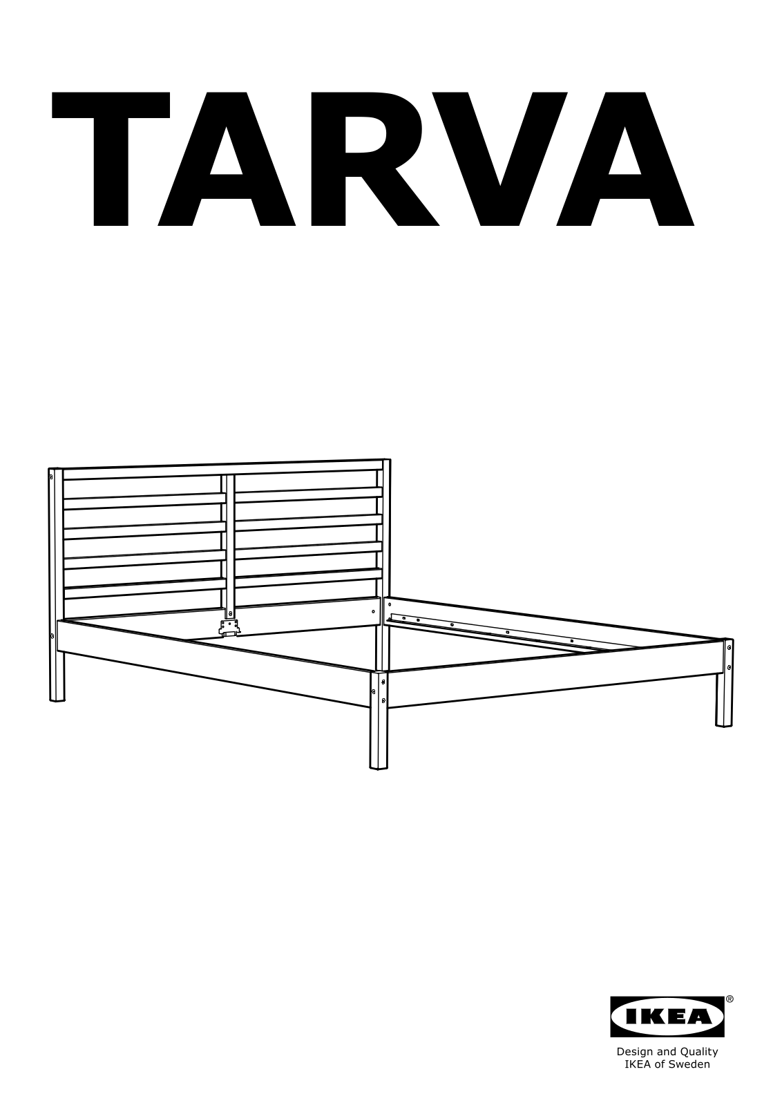 IKEA TARVA Bed frame Assembly Instruction