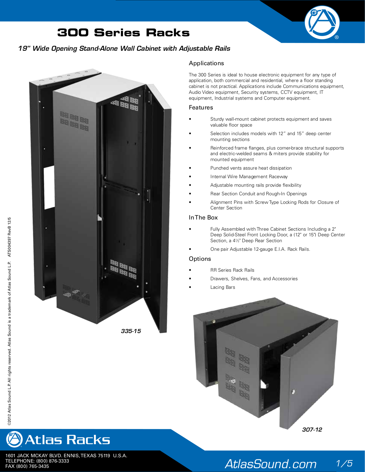 Atlas IED 310-12, 312-12, 312-15, 316-12, 316-15 Data Sheet