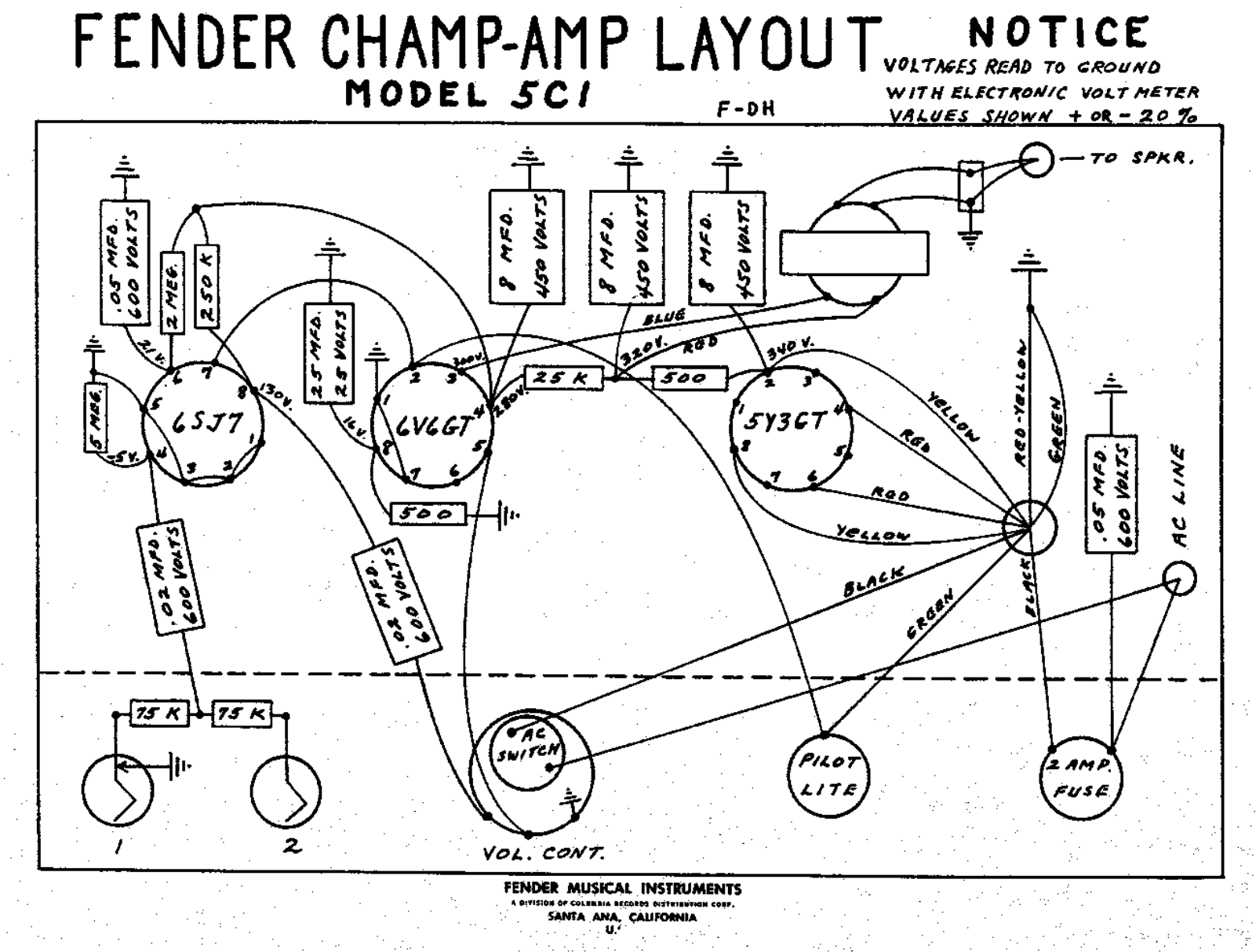 Fender ch 5c1 schematic