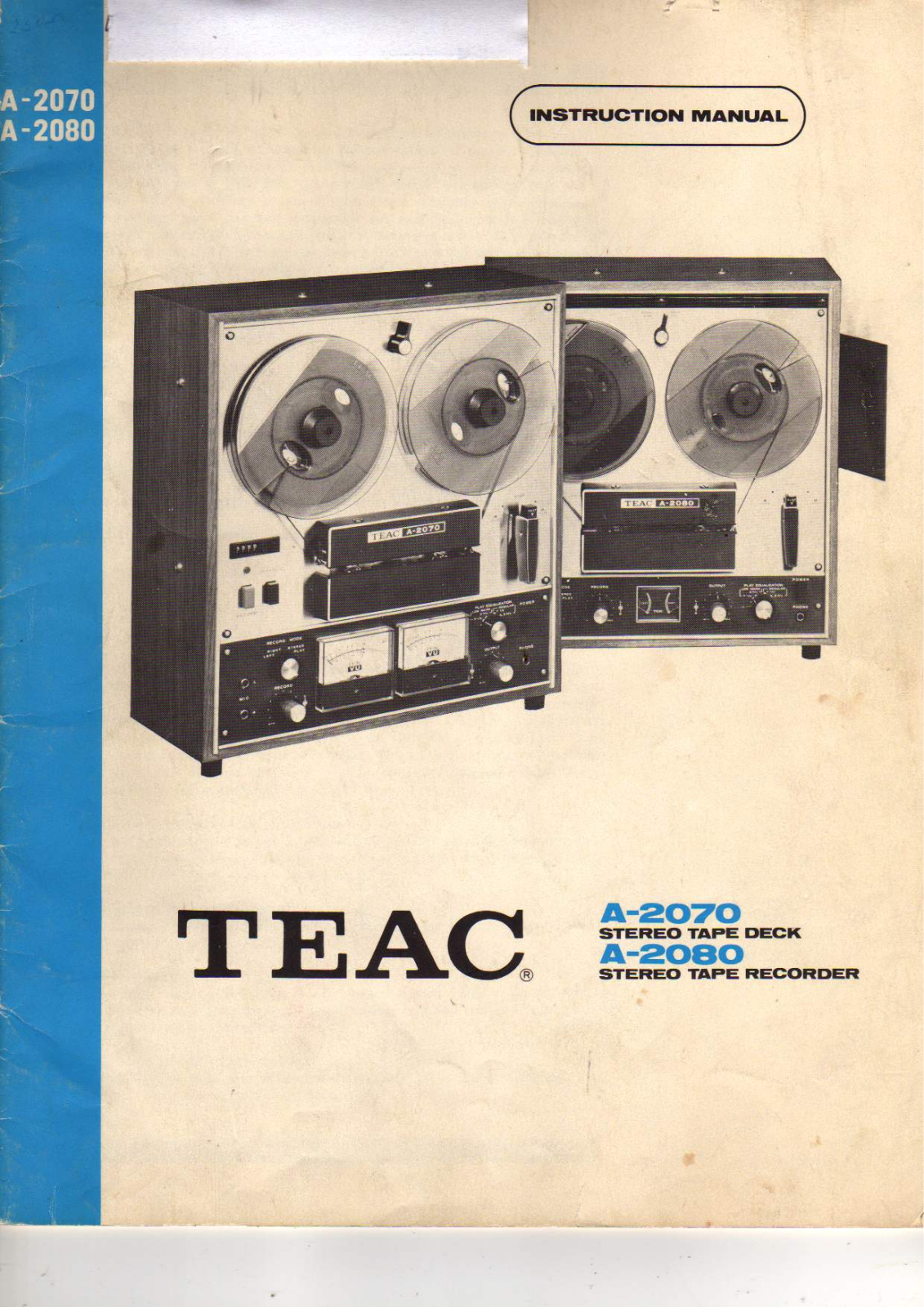 TEAC A-2070, A-2080 Owners manual