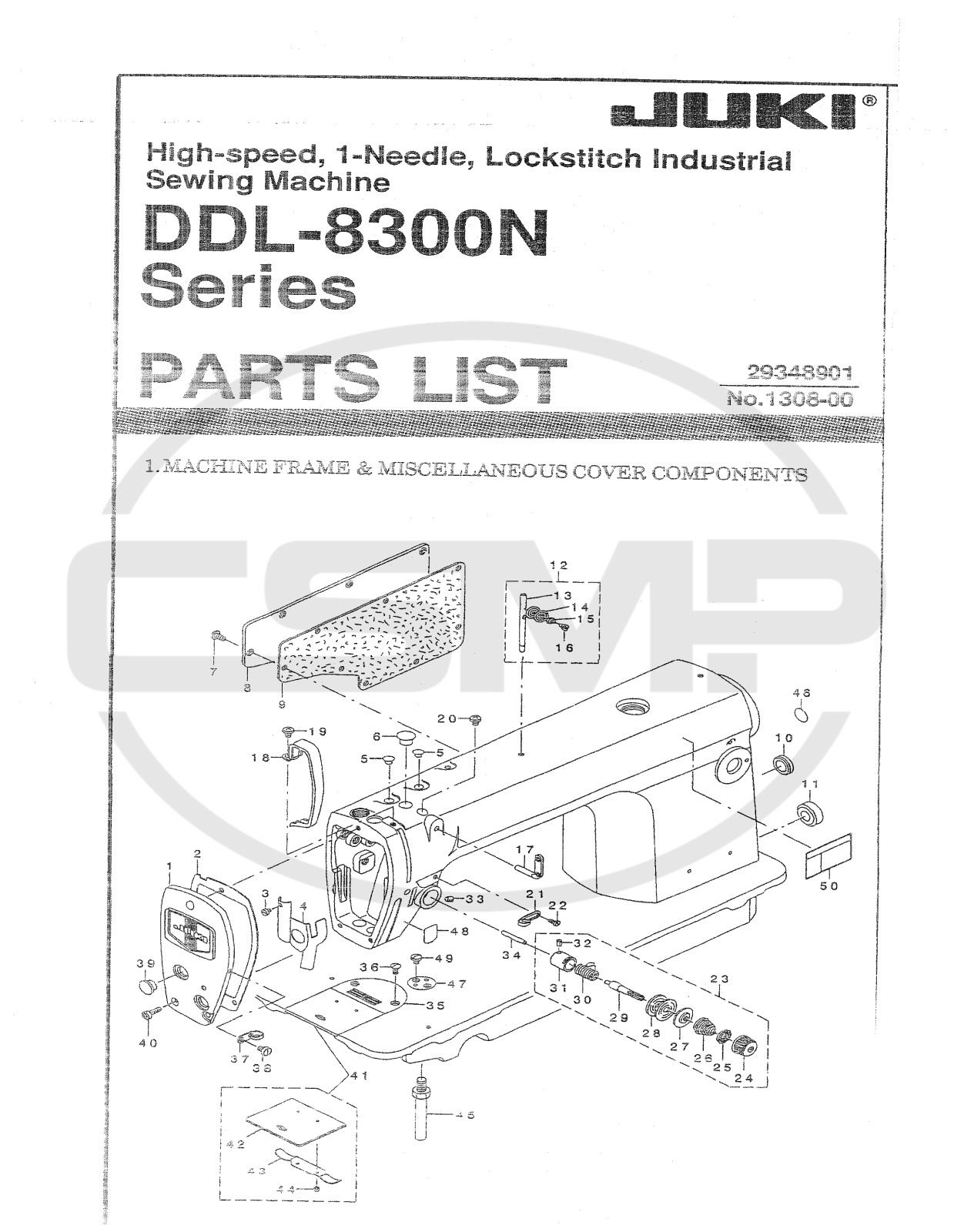 Juki DDL8300NH Parts Book