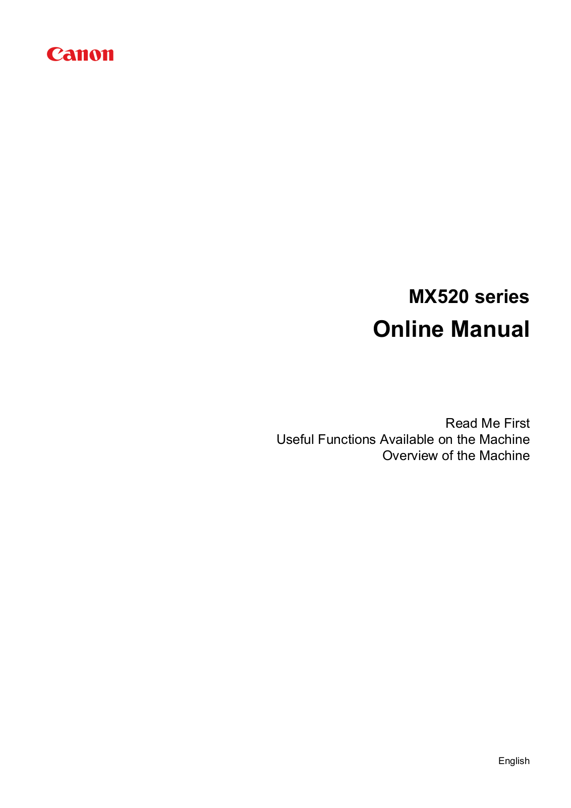 Canon MX525 User Guide