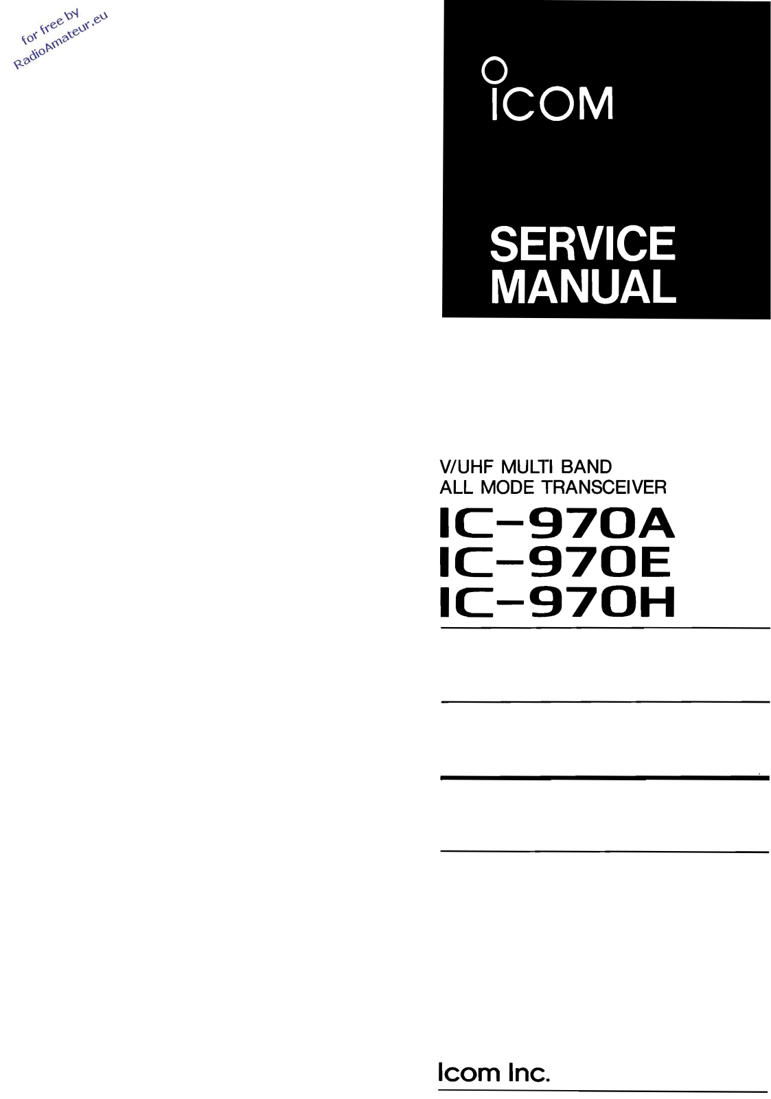 Icom IC970 User Manual