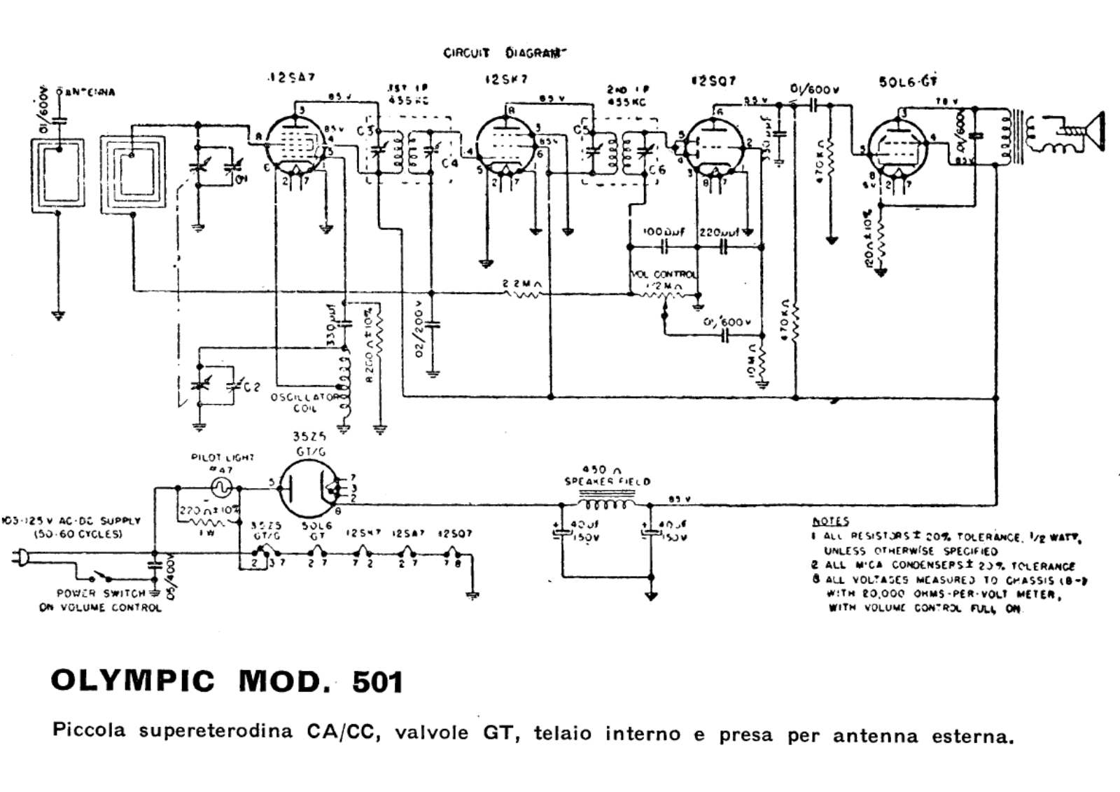 Olympic 501 schematic