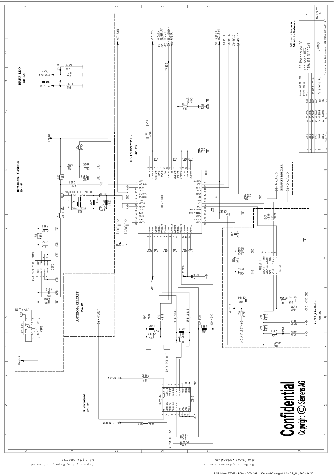 Siemens M55 Schematics