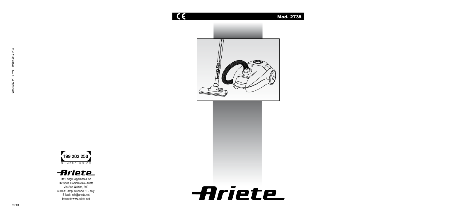 Ariete 2738 User Manual