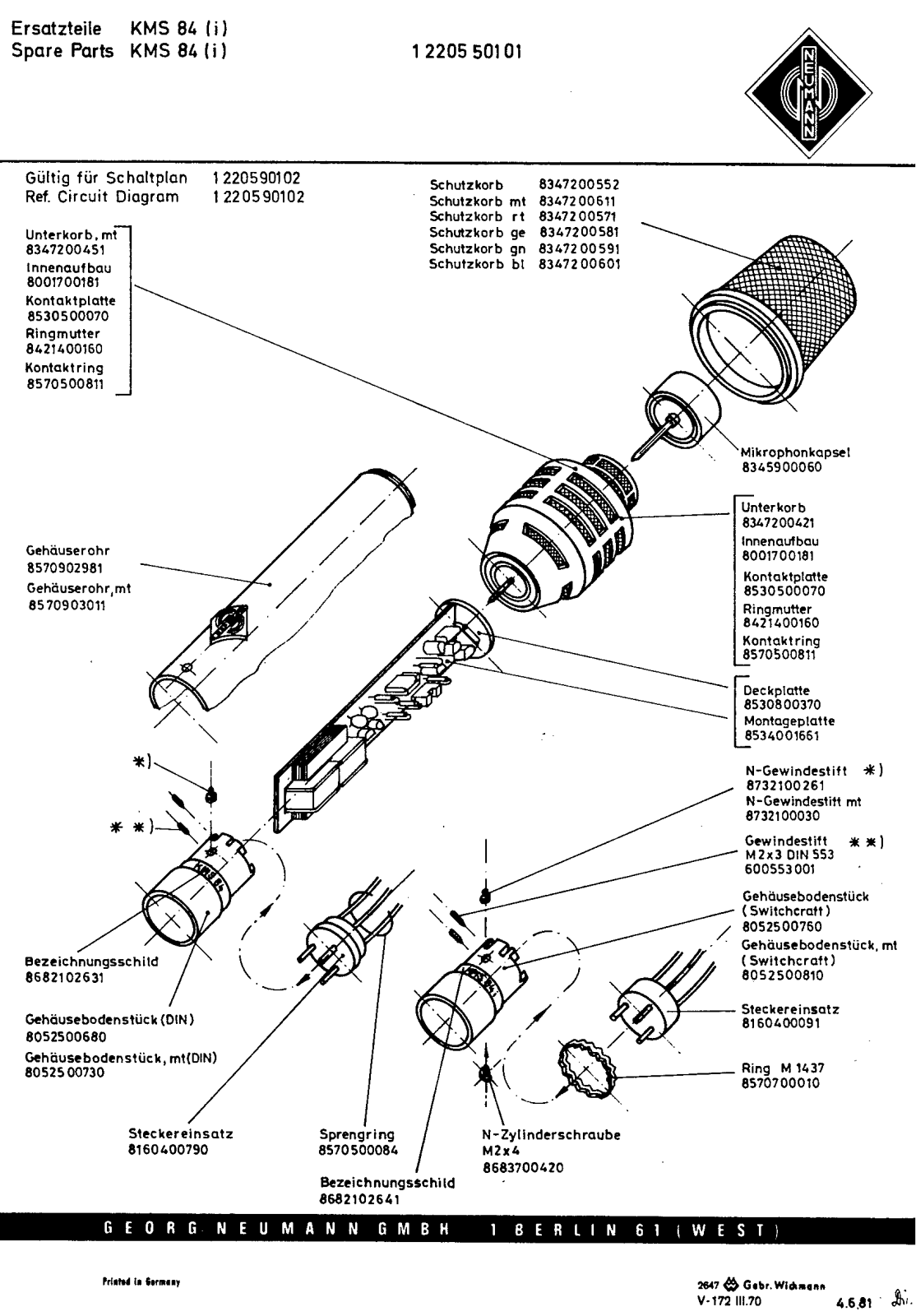 Neumann KMS 84 User Manual