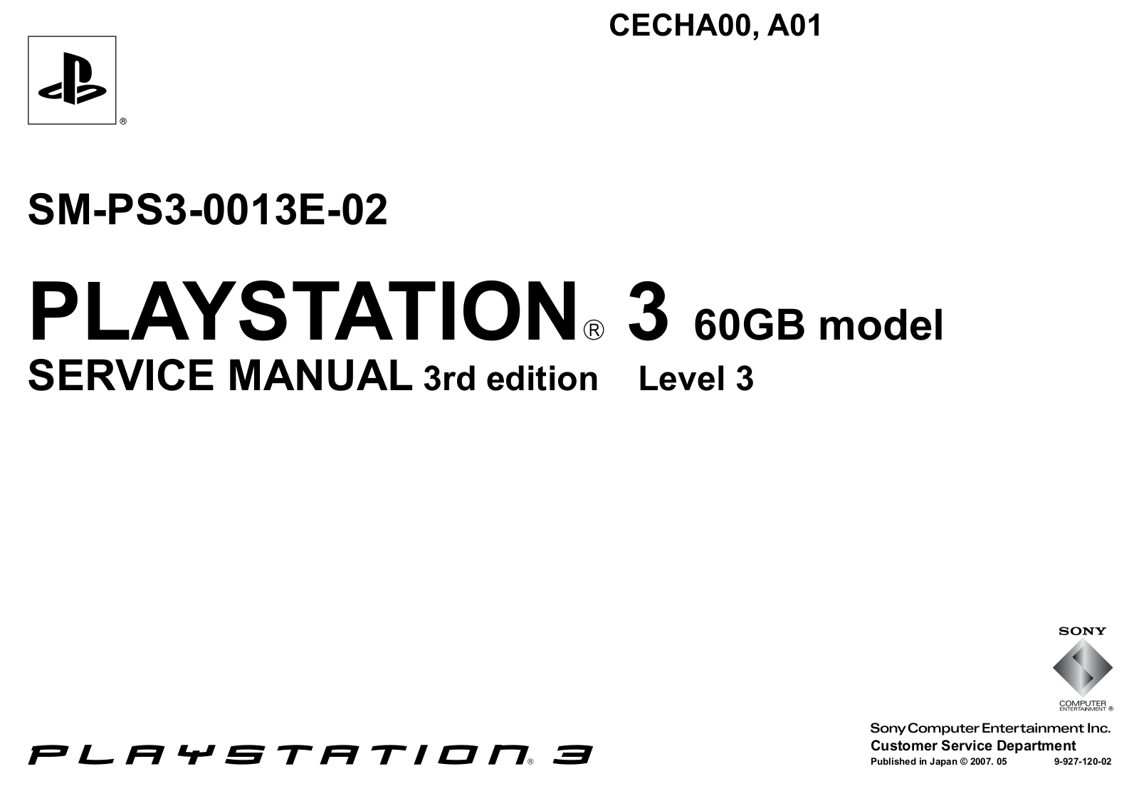 Sony Playstation 3 Service Manual