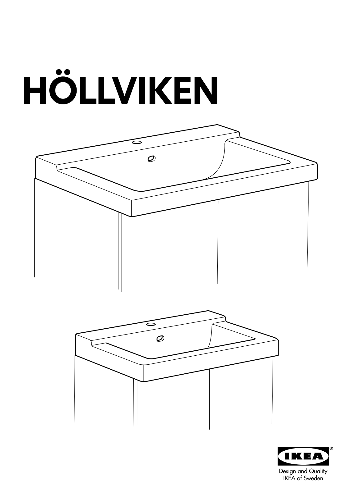 IKEA HÖLLVIKEN SINK 32X22