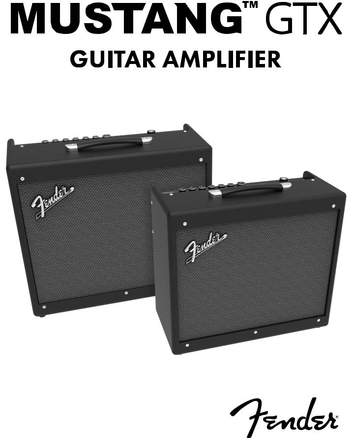 Fender MUSTANG GTX50, MUSTANG GTX100 Users guide